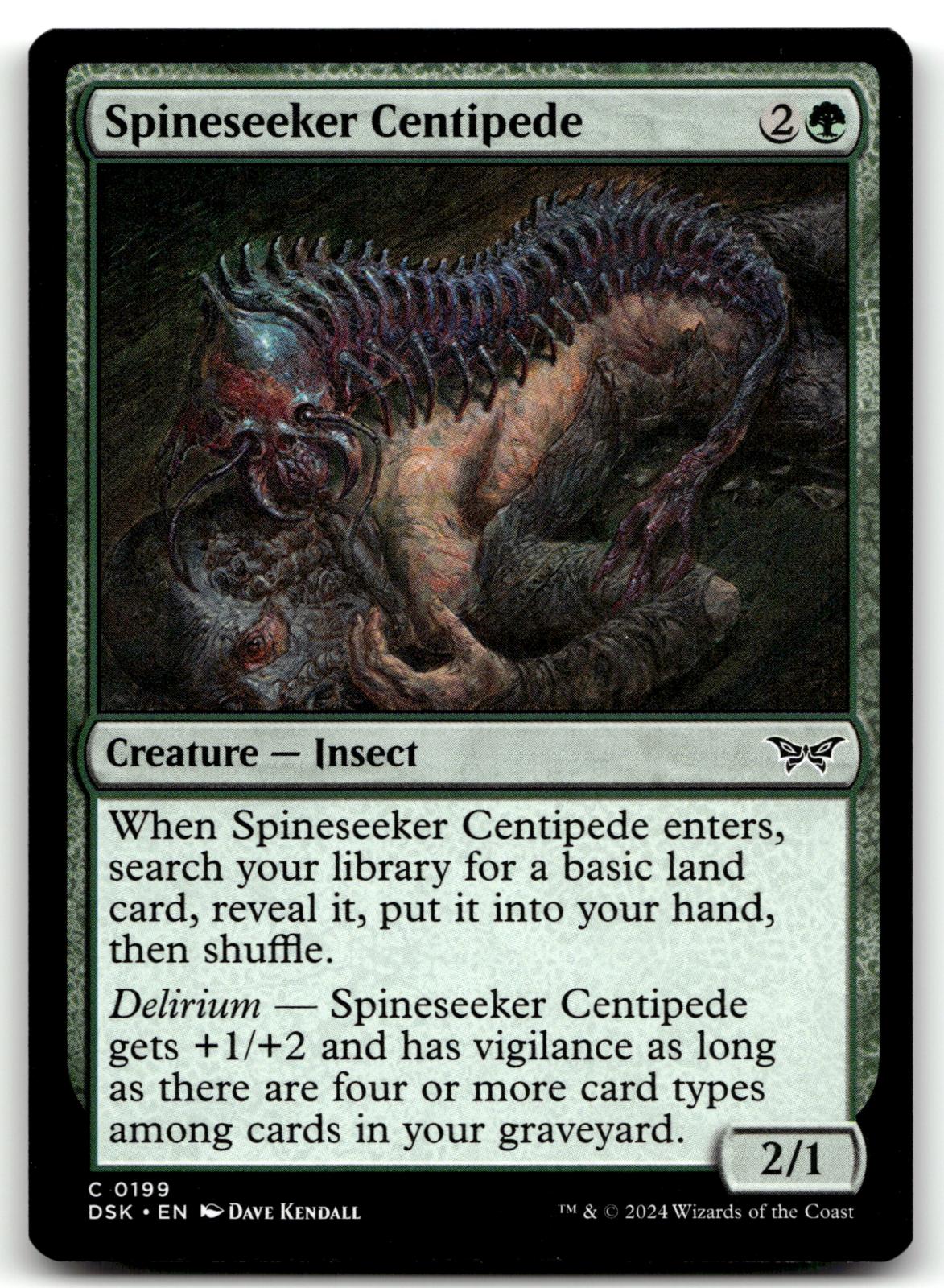 Spineseeker Centipede 199 Duskmourn: House of Horror Magic: The Gathering NM