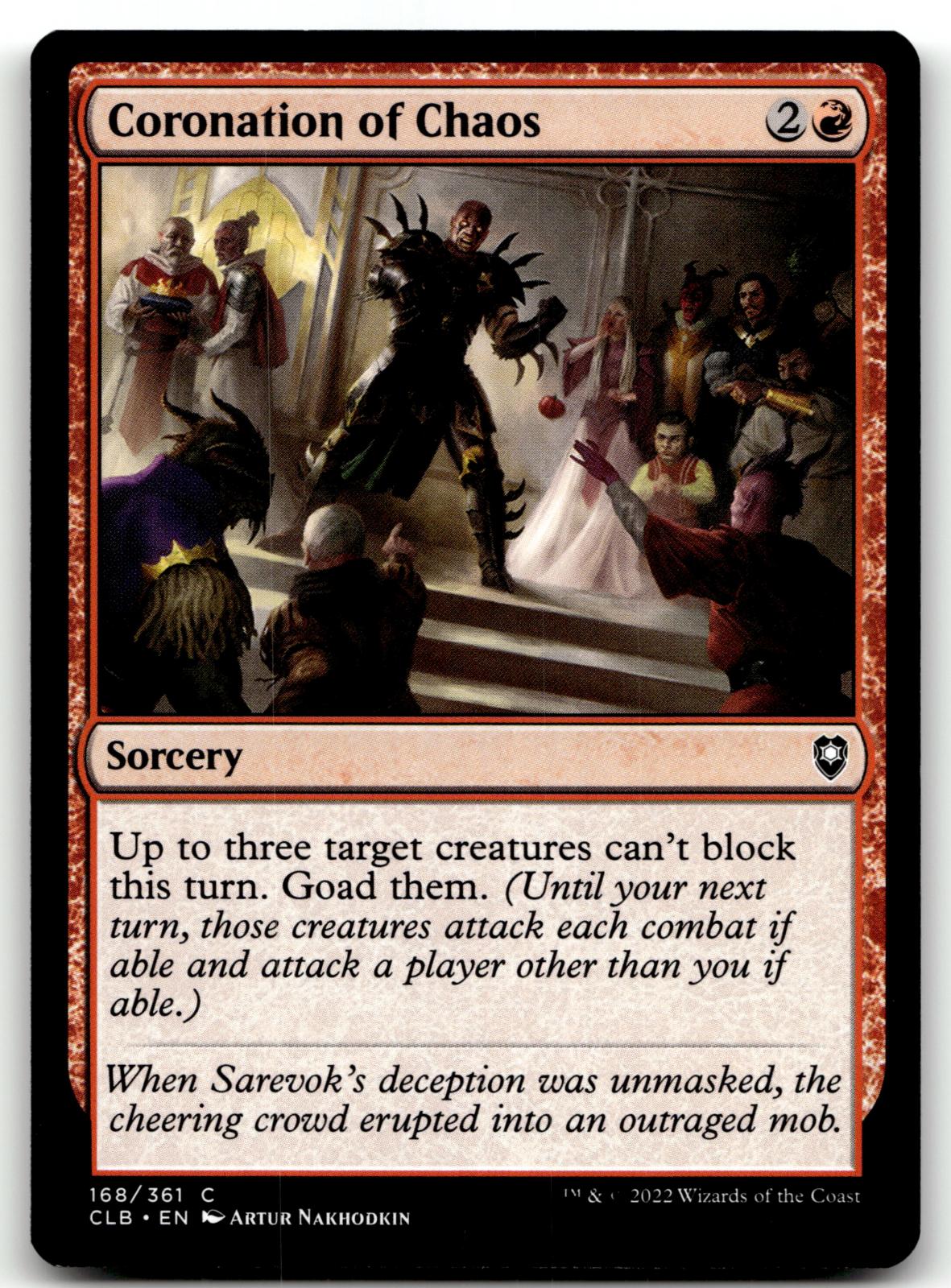 Coronation of Chaos 168 Commander Legends: Battle for Baldur's Gate Magic: The Gathering NM