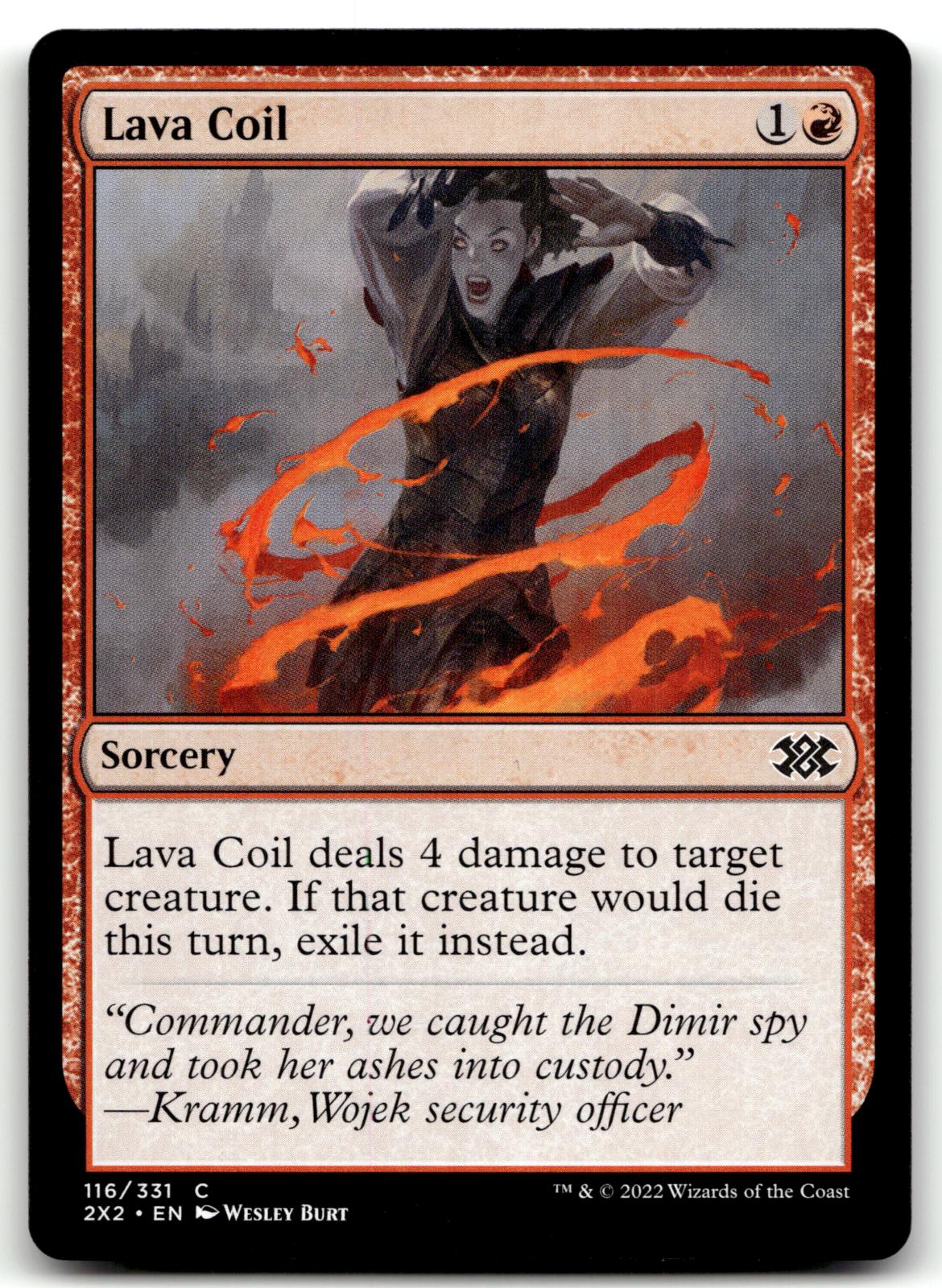 Lava Coil 116 Common Double Masters 2022 Magic: The Gathering Near Mint