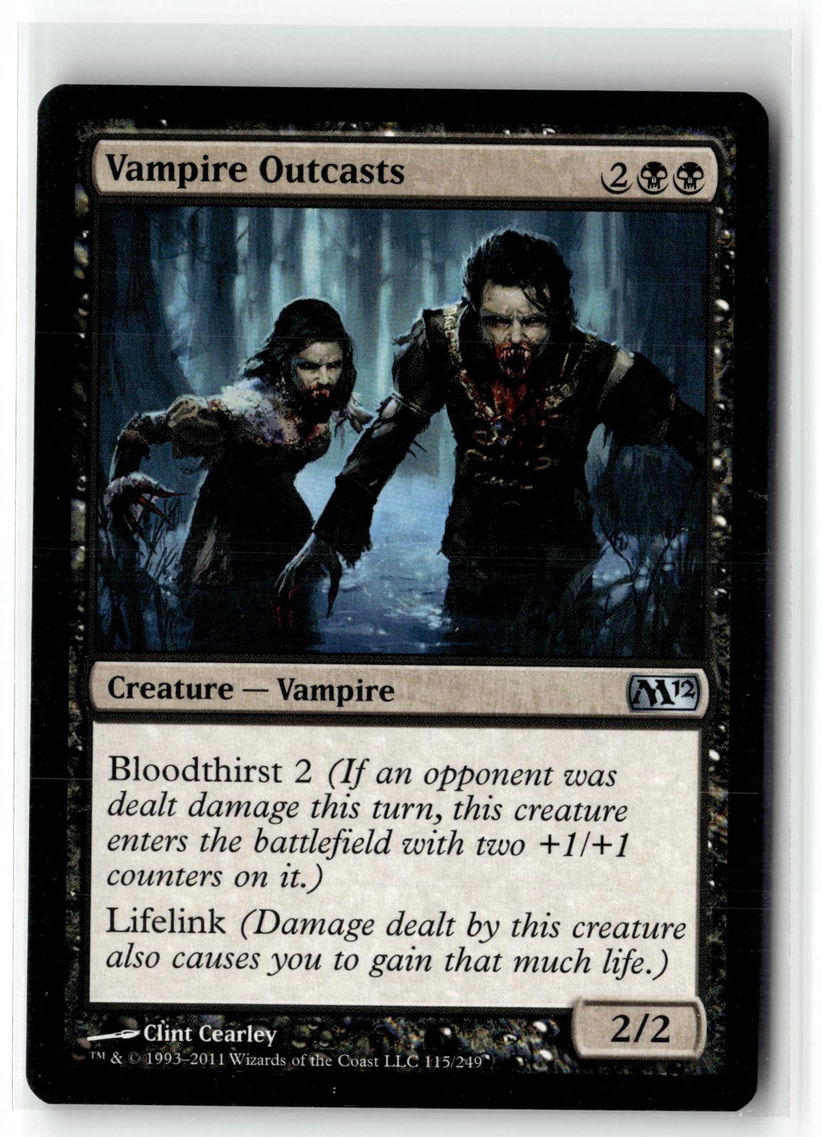 Vampire Outcasts 115 Uncommon Magic 2012 (M12) Magic: The Gathering Near Mint