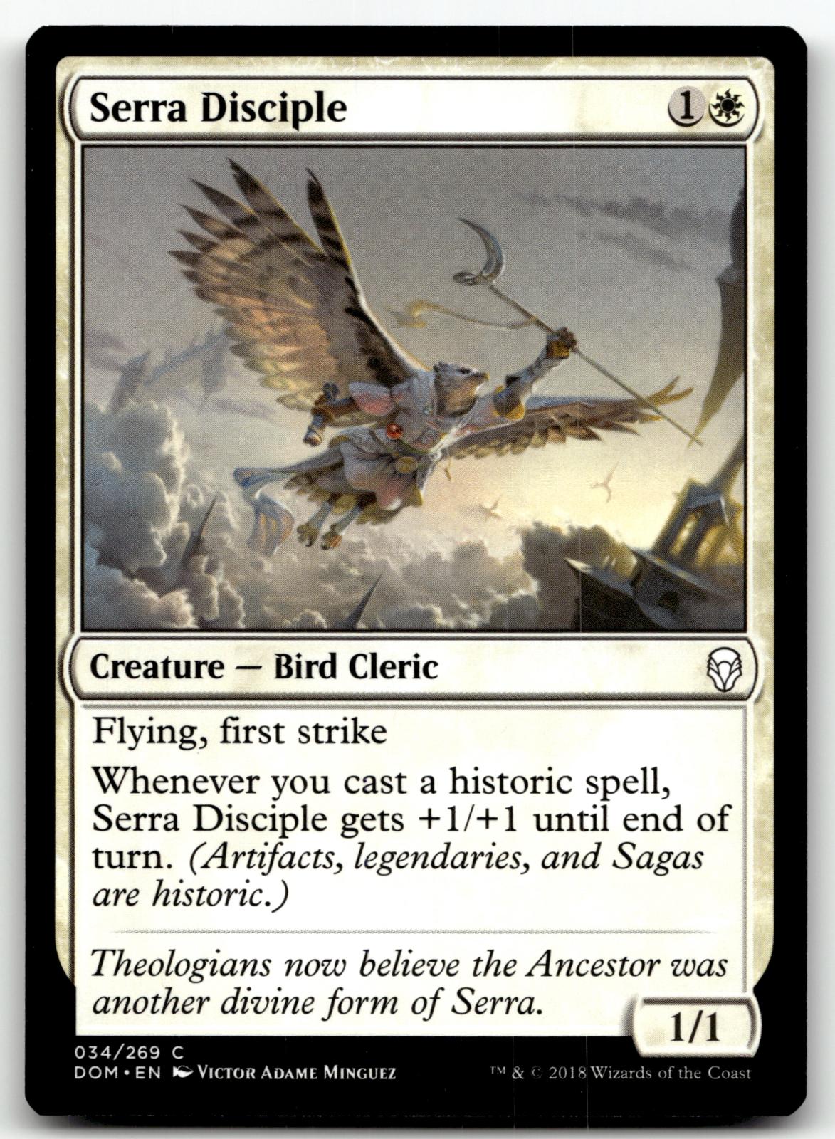 Serra Disciple 34 Common Dominaria Magic: The Gathering Near Mint