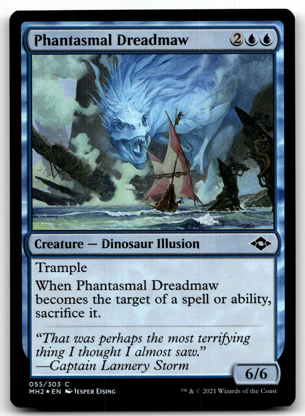 Phantasmal Dreadmaw 55 Common Modern Horizons 2 Magic: The Gathering Foil NM