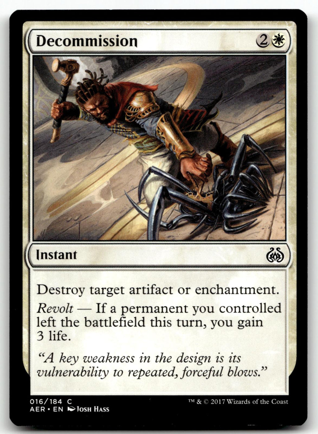 Decommission 16 Common Aether Revolt Magic: The Gathering Near Mint