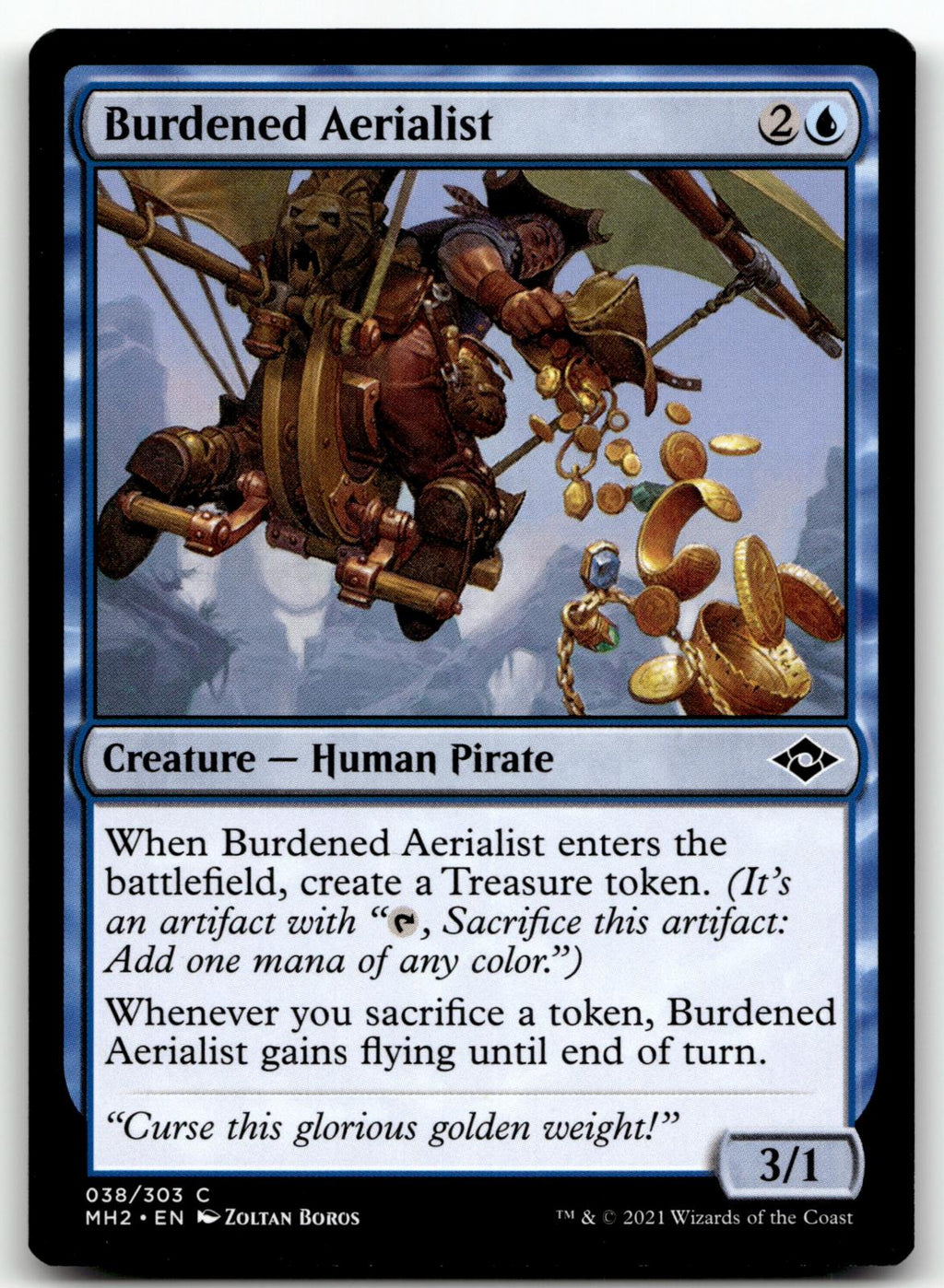Burdened Aerialist 38 Common Modern Horizons 2 Magic: The Gathering Near Mint