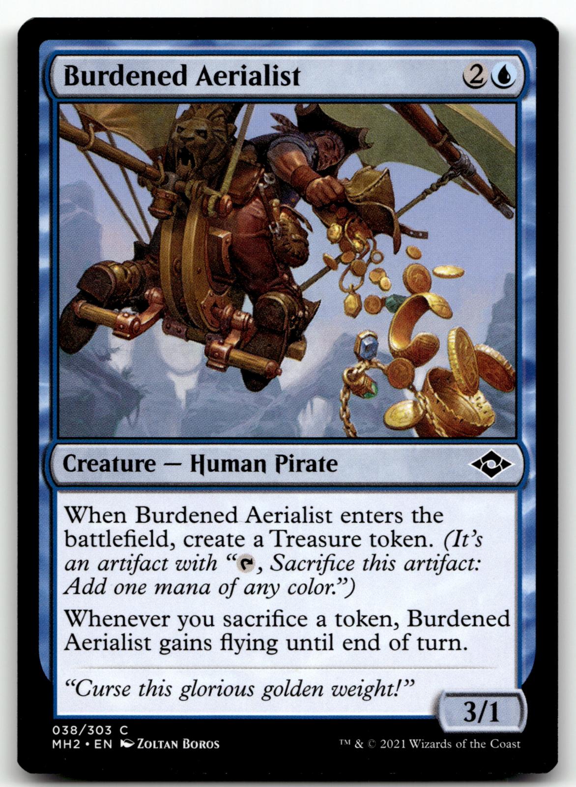 Burdened Aerialist 38 Common Modern Horizons 2 Magic: The Gathering Near Mint