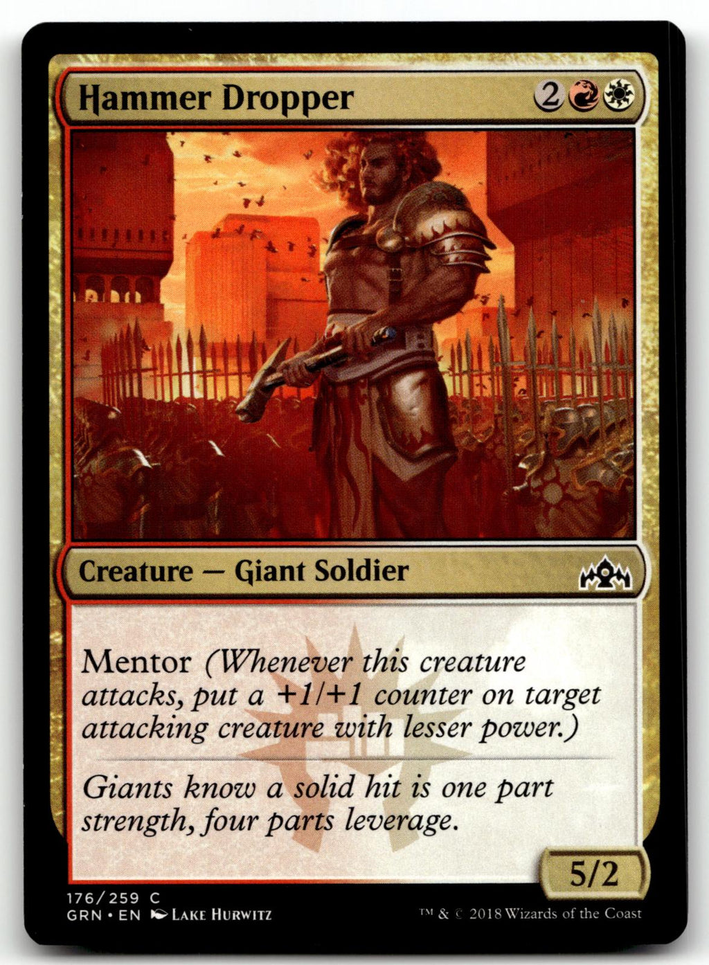 Hammer Dropper 176 Common Guilds of Ravnica Magic: The Gathering Near Mint