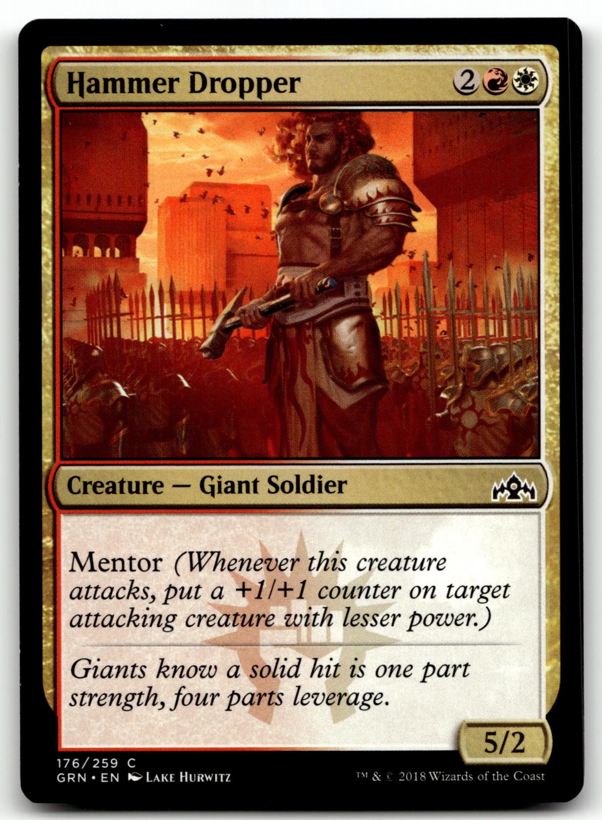 Hammer Dropper 176 Common Guilds of Ravnica Magic: The Gathering Near Mint
