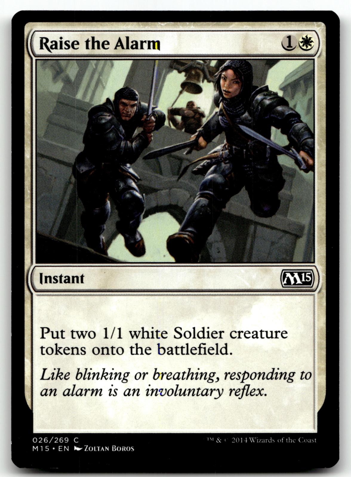 Raise the Alarm 26 Common Magic 2015 (M15) Magic: The Gathering Near Mint