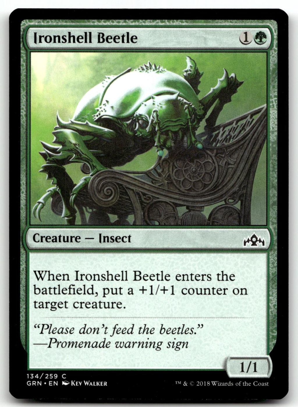 Ironshell Beetle 134 Common Guilds of Ravnica Magic: The Gathering Near Mint