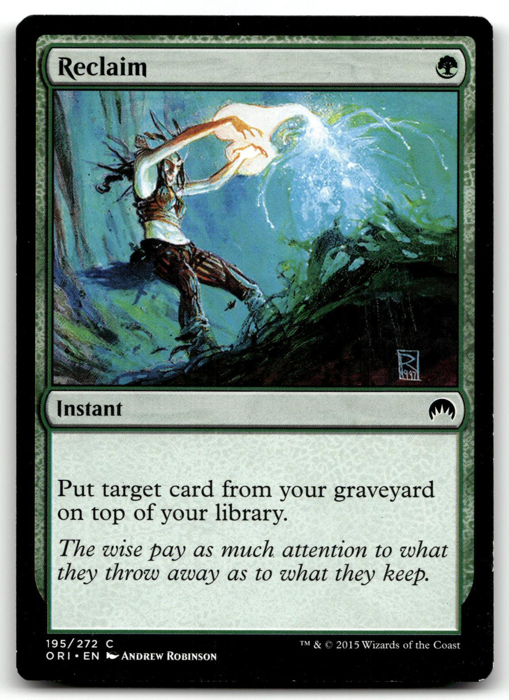Reclaim 195 Common Magic Origins Magic: The Gathering Near Mint
