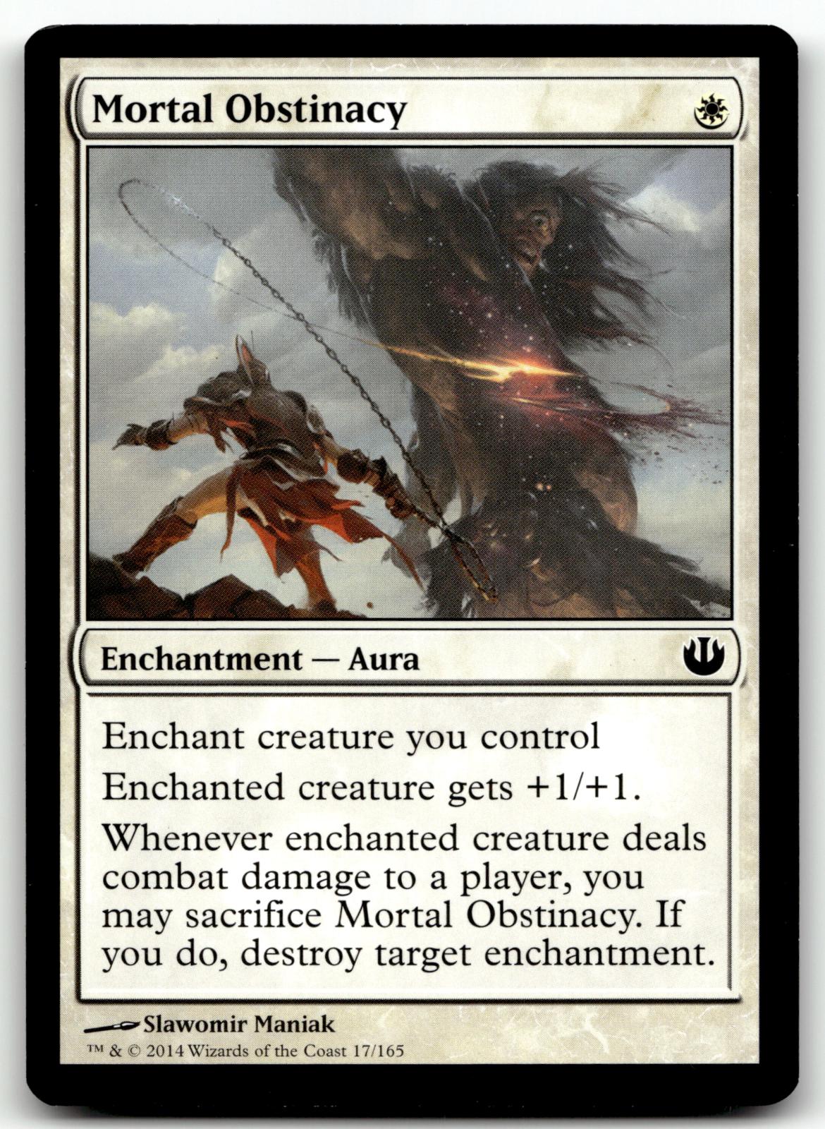 Mortal Obstinacy 17 Common Journey Into Nyx Magic: The Gathering Near Mint