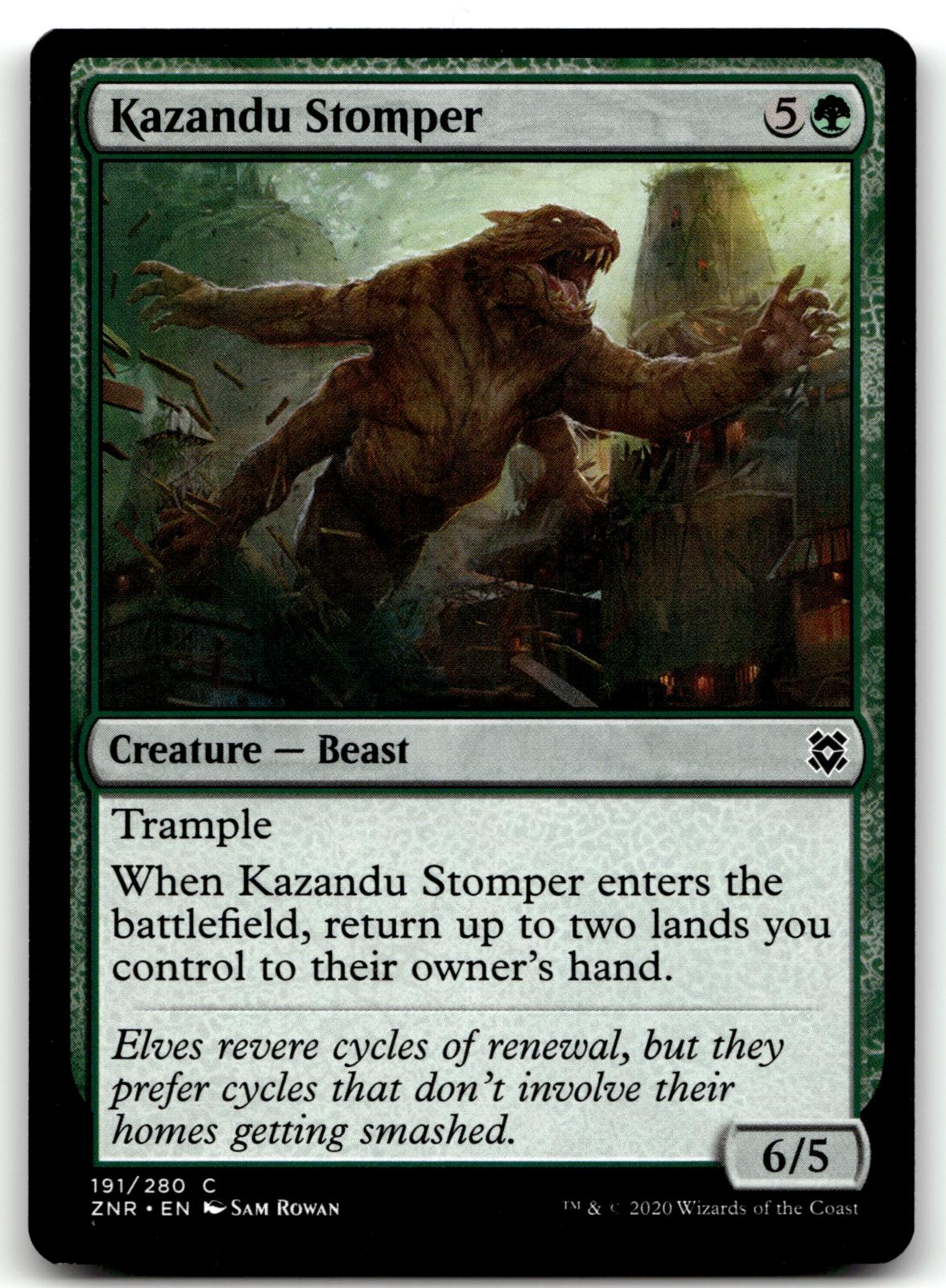 Kazandu Stomper 191 Common Zendikar Rising Magic: The Gathering Near Mint