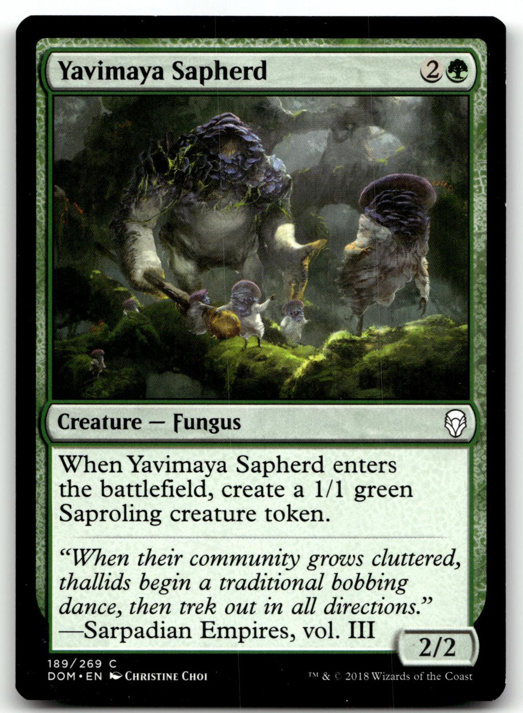 Yavimaya Sapherd 189 Common Dominaria Magic: The Gathering Near Mint