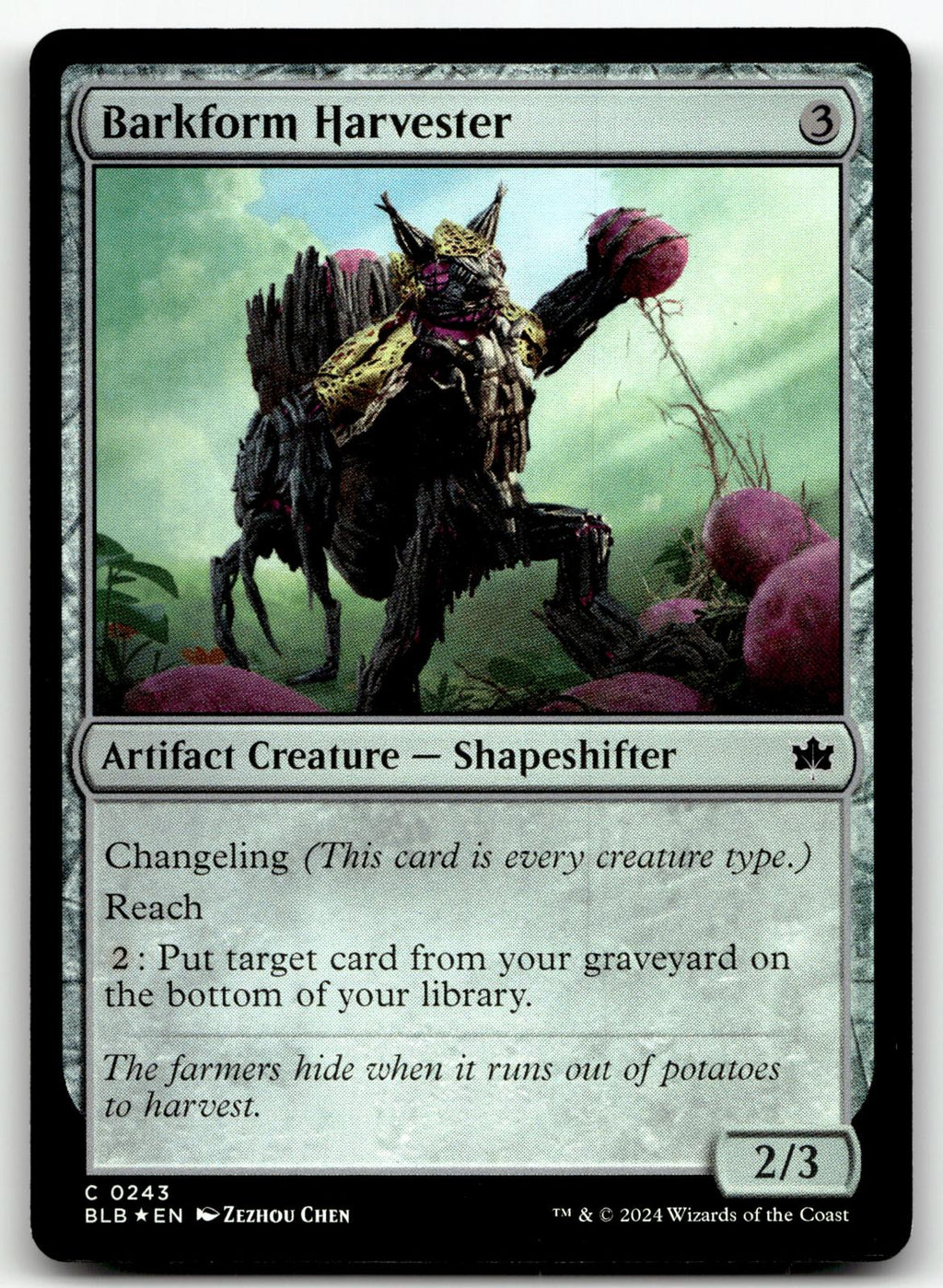 Barkform Harvester 243 Common Bloomburrow Magic: The Gathering Foil Near Mint