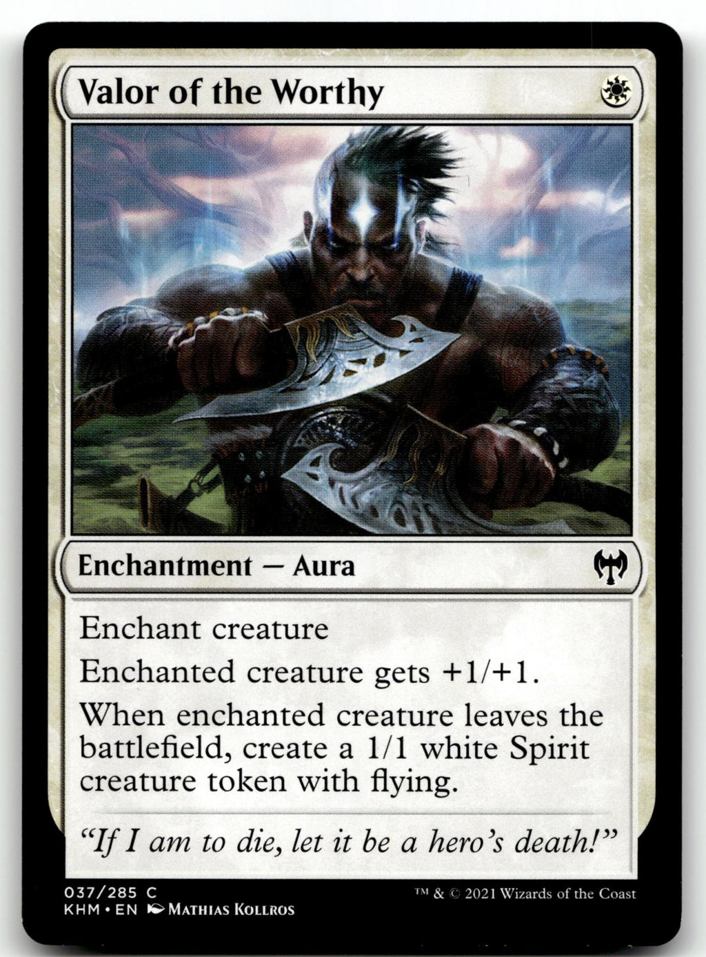 Valor of the Worthy 37 Common Kaldheim Magic: The Gathering Near Mint
