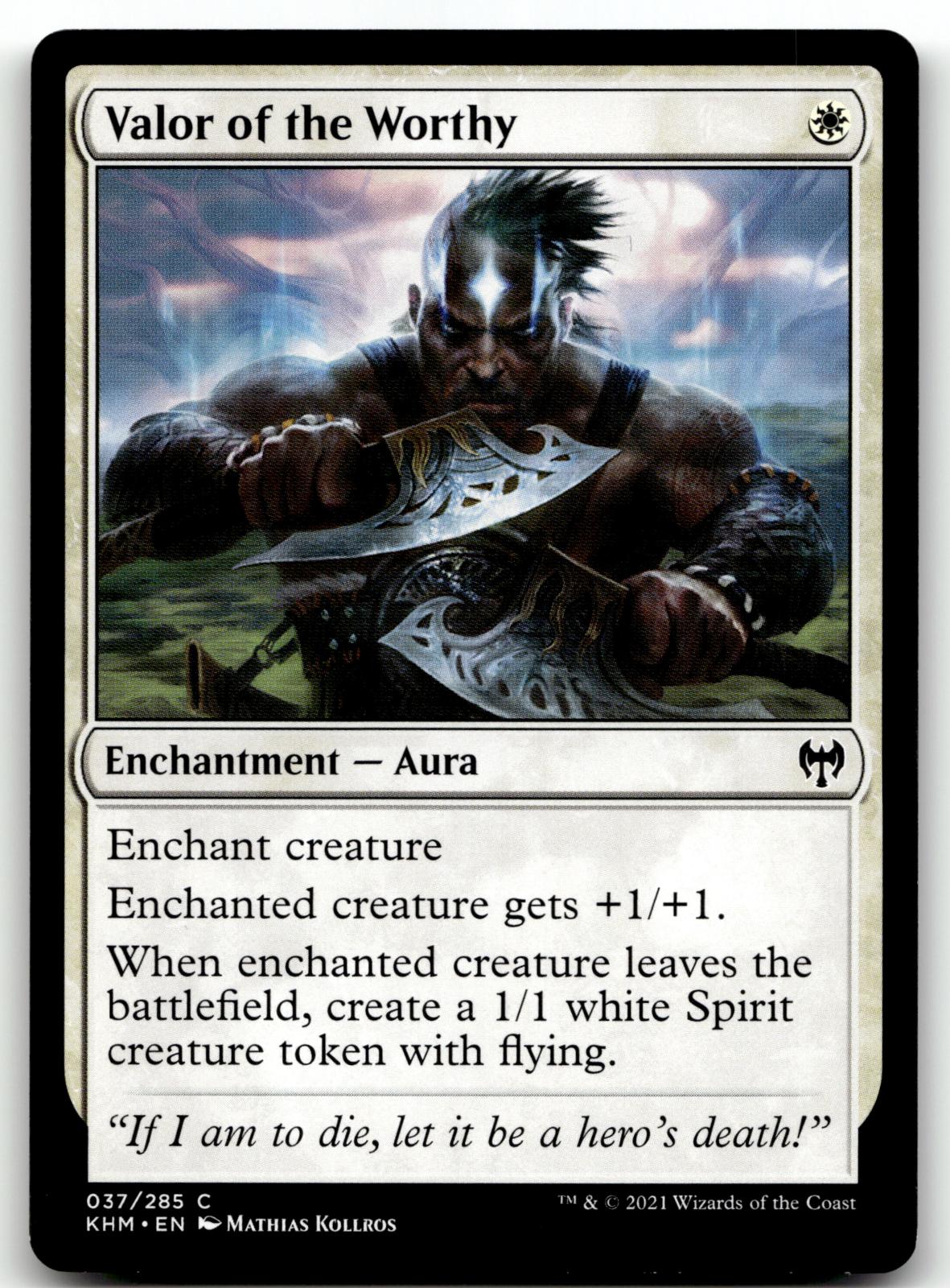 Valor of the Worthy 37 Common Kaldheim Magic: The Gathering Near Mint