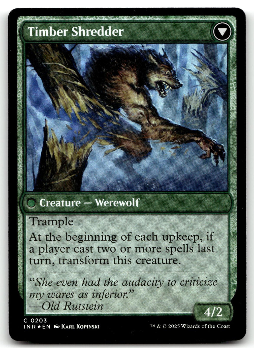 Hinterland Logger 203 Common Innistrad Remastered Magic: The Gathering Foil NM