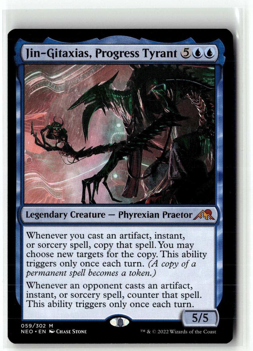 Jin-Gitaxias, Progress Tyrant 59 Kamigawa: Neon Dynasty Magic: The Gathering NM