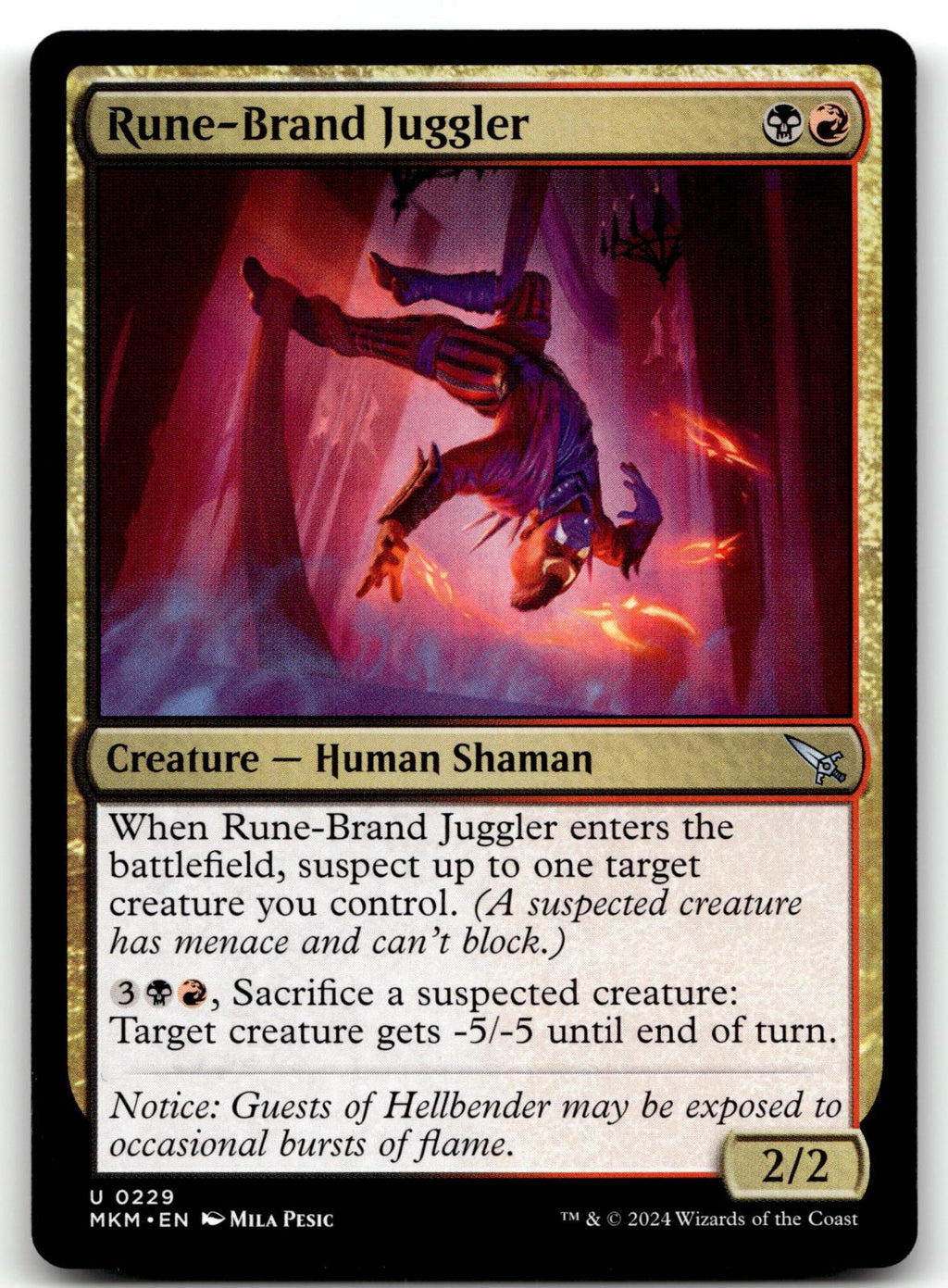 Rune-Brand Juggler 229 Uncommon Murders at Karlov Manor Magic: The Gathering NM