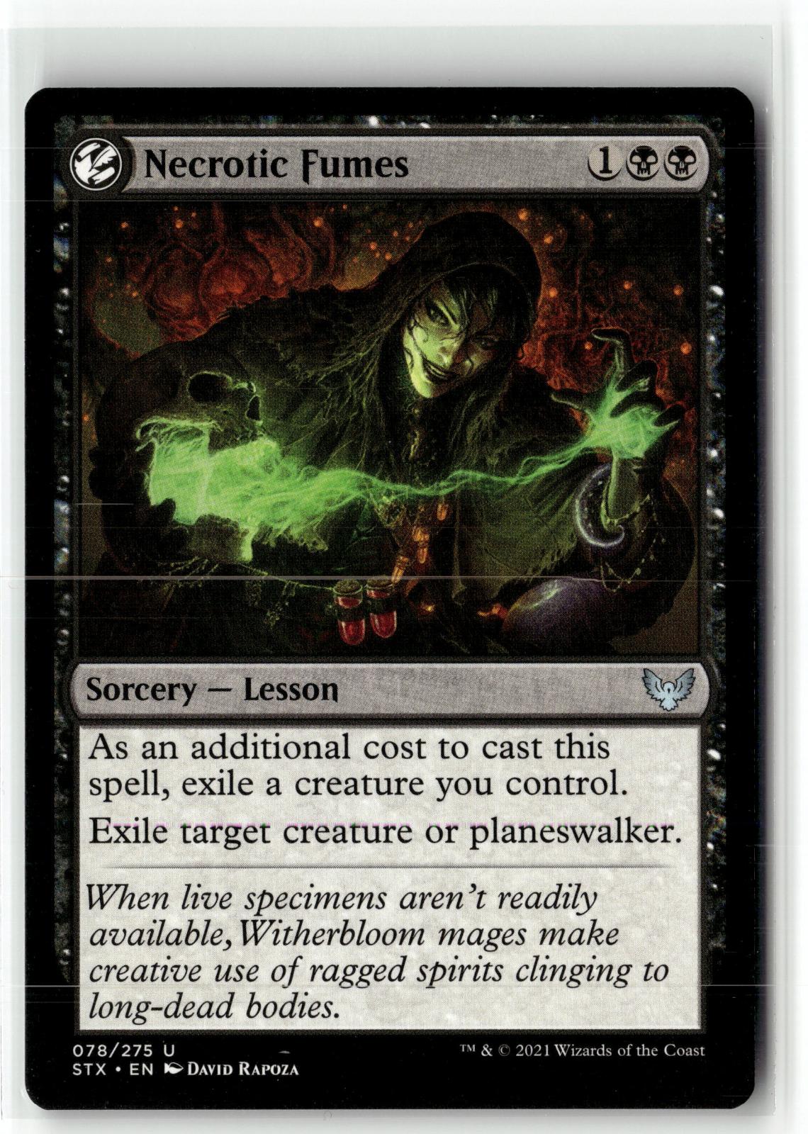 Necrotic Fumes 78 Uncommon Strixhaven: School of Mages Magic: The Gathering NM