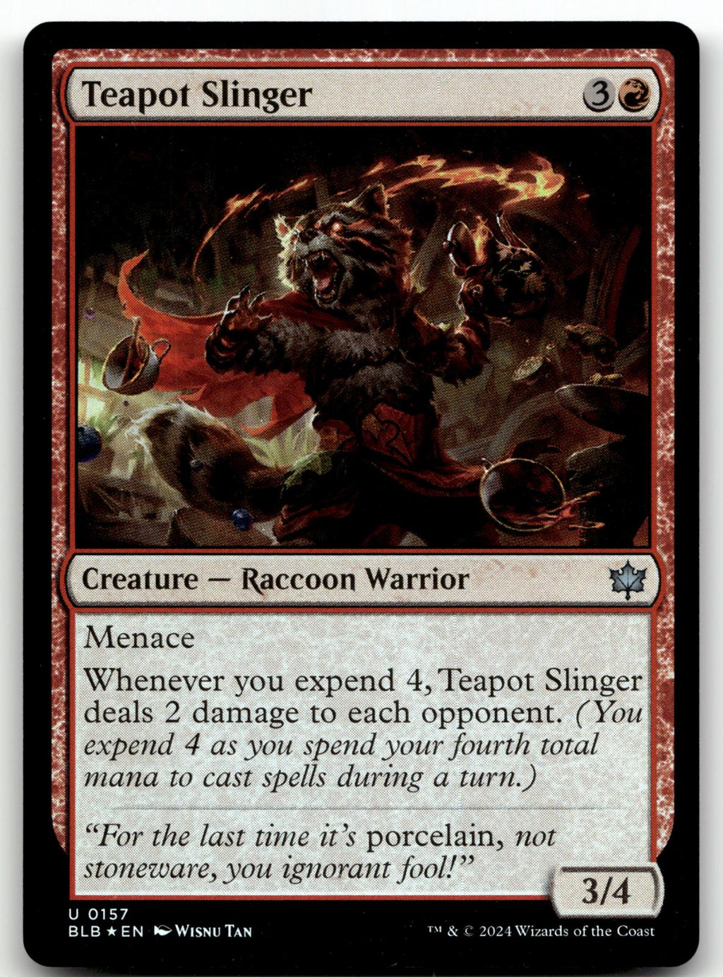 Teapot Slinger 157 Uncommon Bloomburrow Magic: The Gathering Foil Near Mint