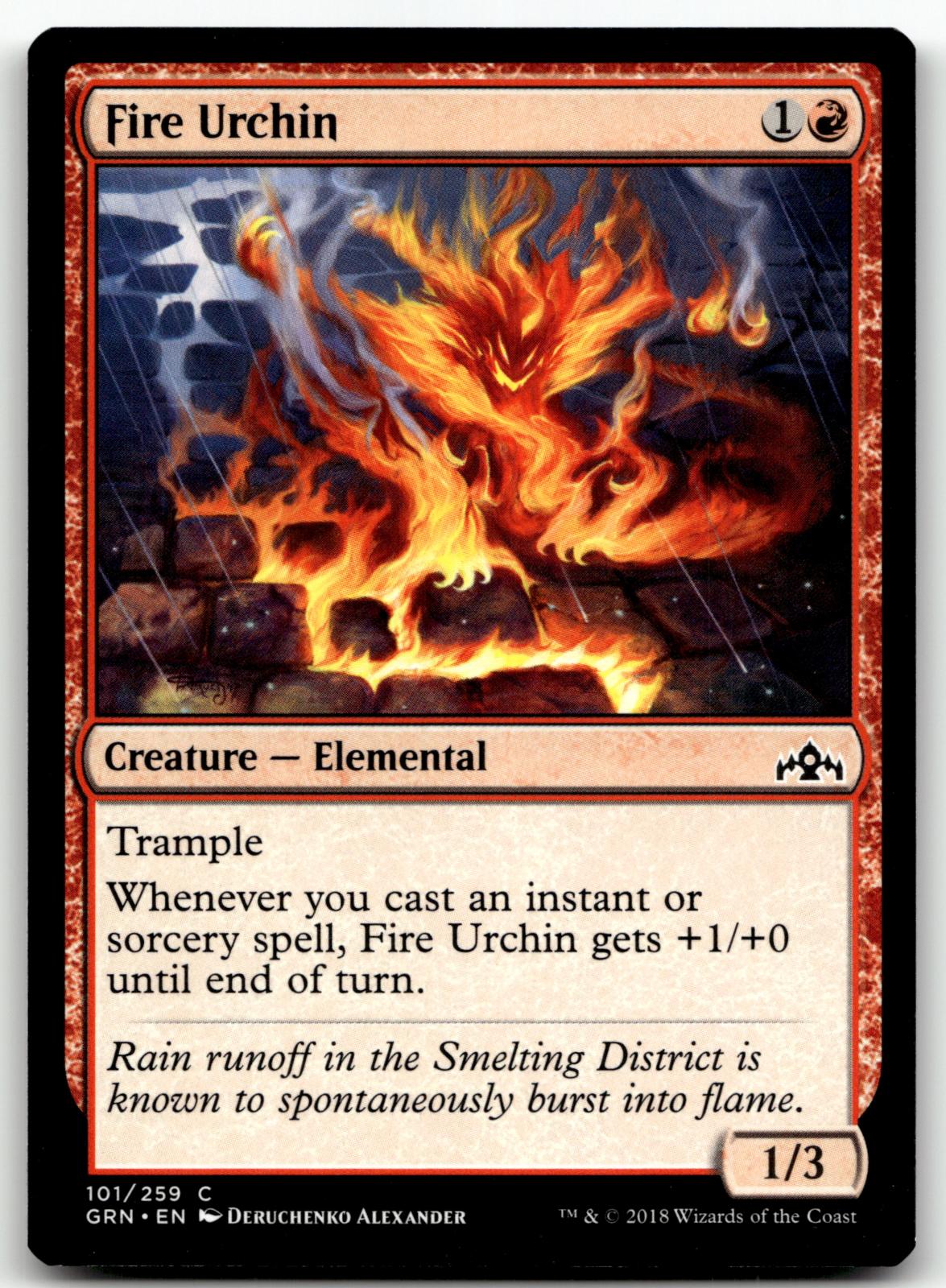 Fire Urchin 101 Common Guilds of Ravnica Magic: The Gathering Near Mint