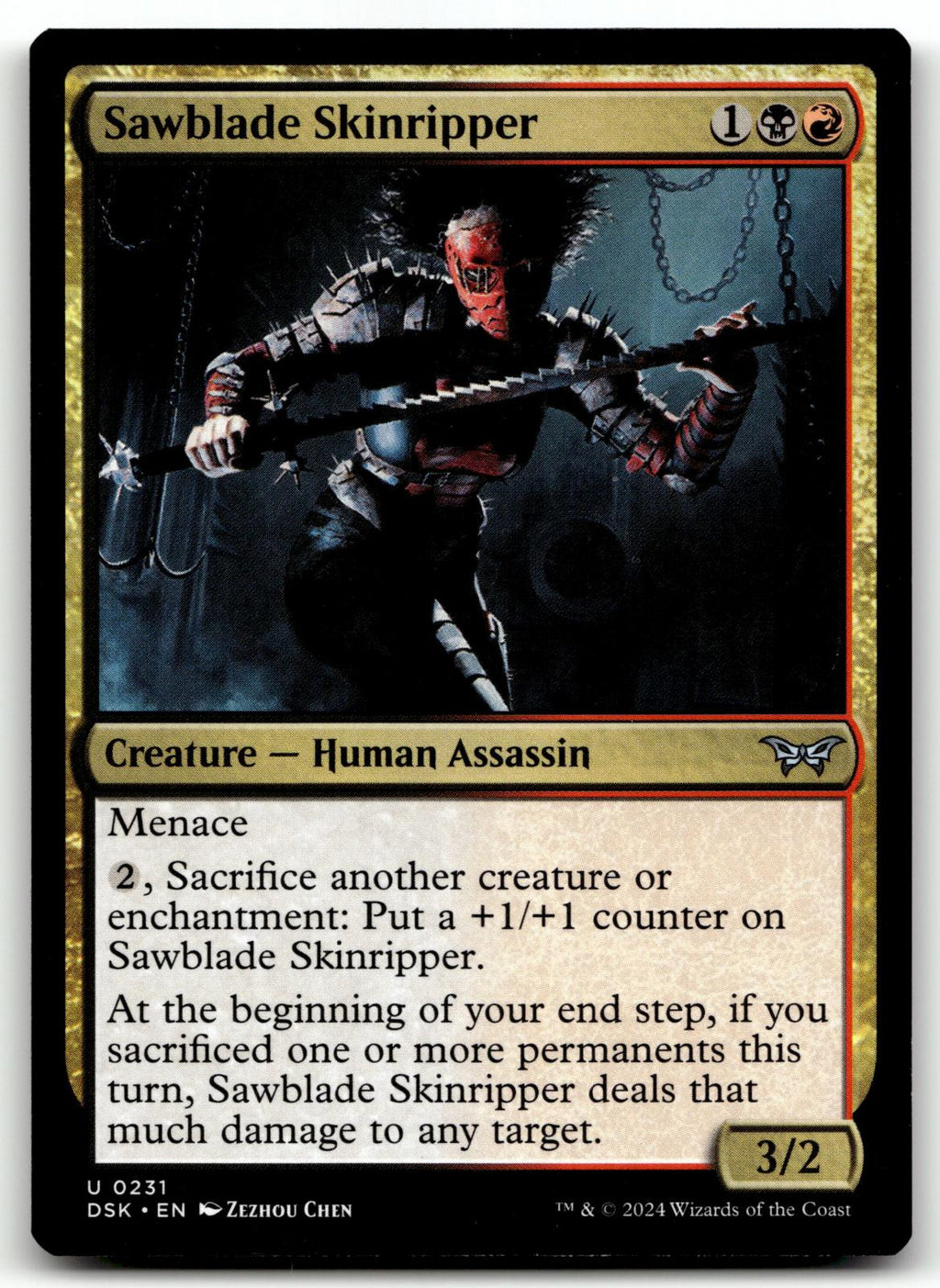 Sawblade Skinripper 231 Duskmourn: House of Horror Magic: The Gathering NM