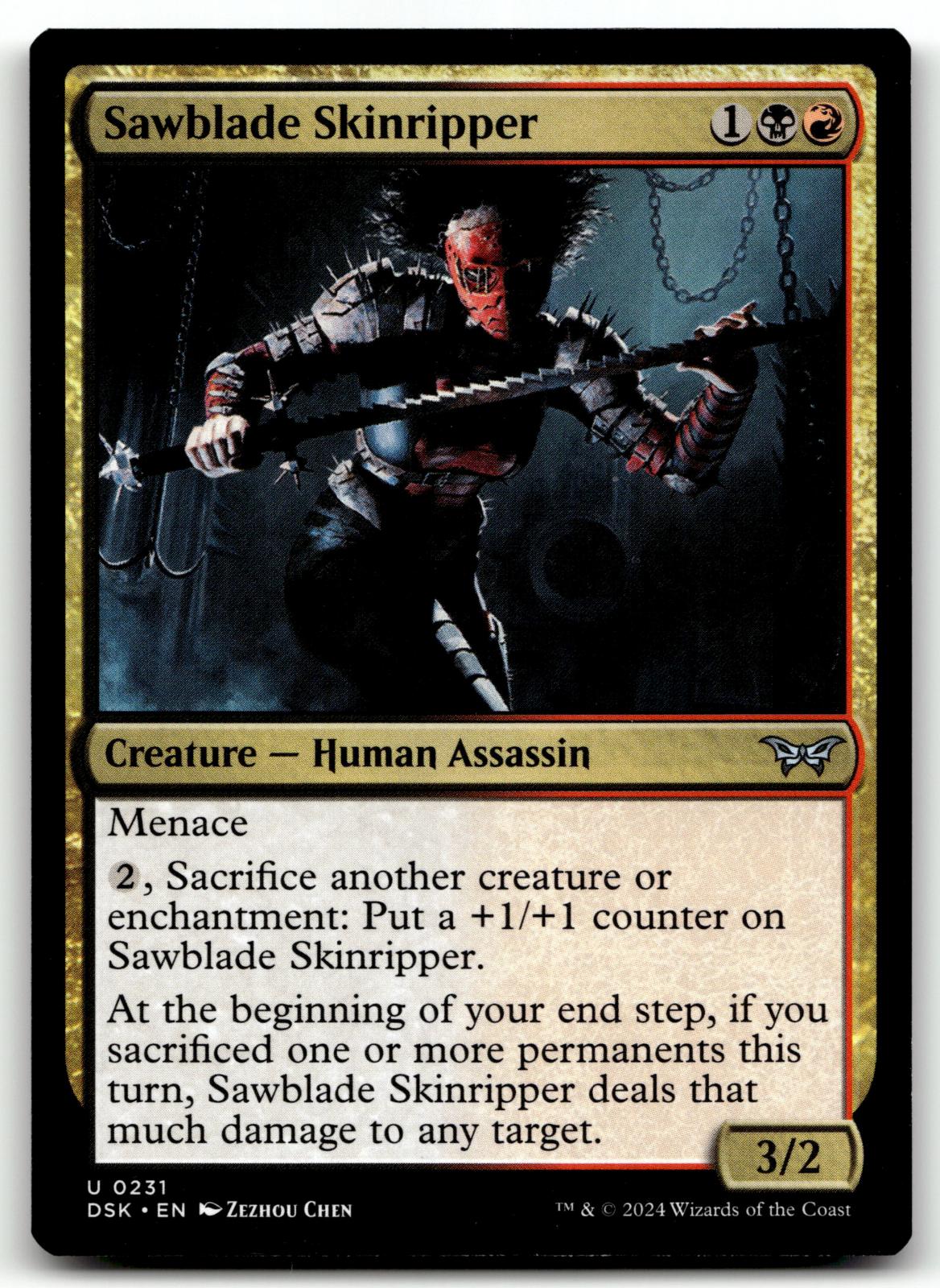 Sawblade Skinripper 231 Duskmourn: House of Horror Magic: The Gathering NM