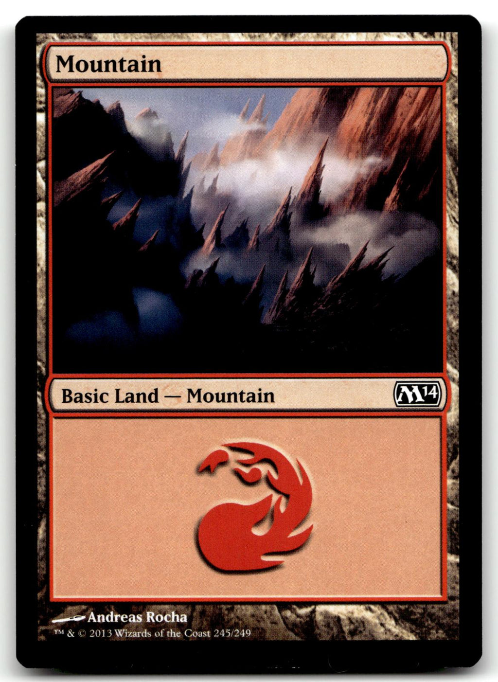 Mountain (245) 245 Land Magic 2014 (M14) Magic: The Gathering Near Mint