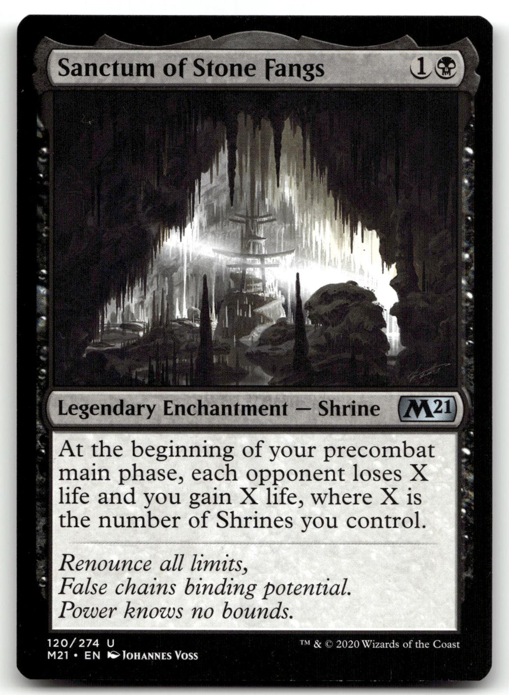 Sanctum of Stone Fangs 120 Uncommon Core Set 2021 Magic: The Gathering Near Mint