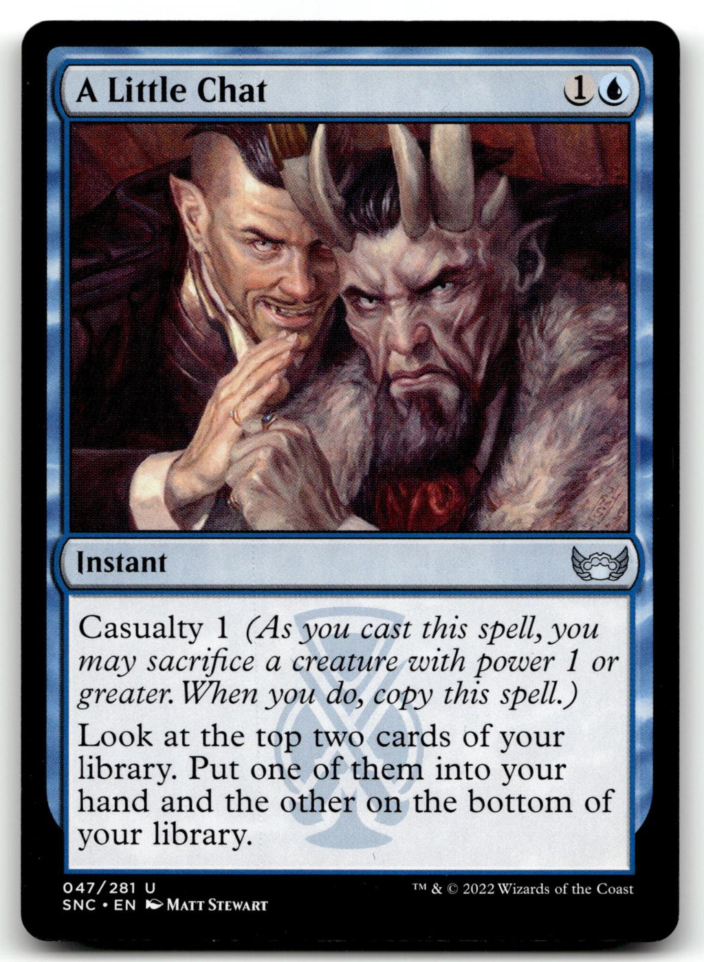 A Little Chat 47 Uncommon Streets of New Capenna Magic: The Gathering Near Mint