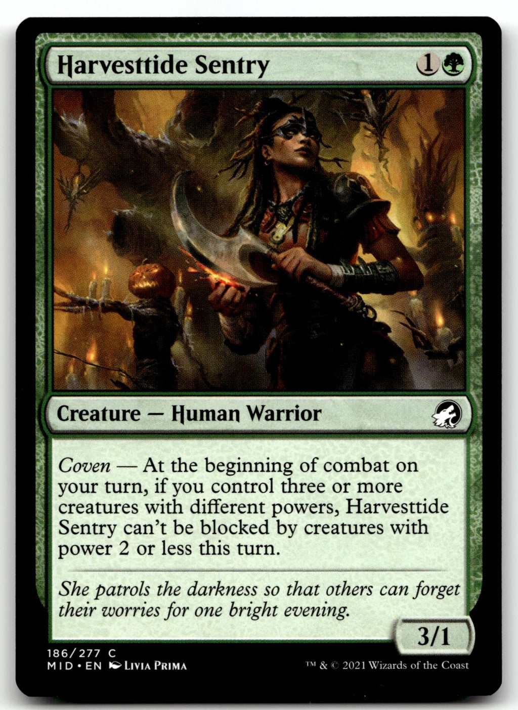 Harvesttide Sentry 186 Common Innistrad: Midnight Hunt Magic: The Gathering NM