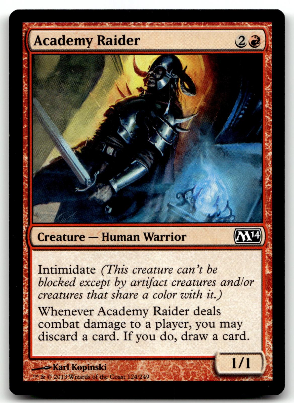 Academy Raider 124 Common Magic 2014 (M14) Magic: The Gathering Near Mint