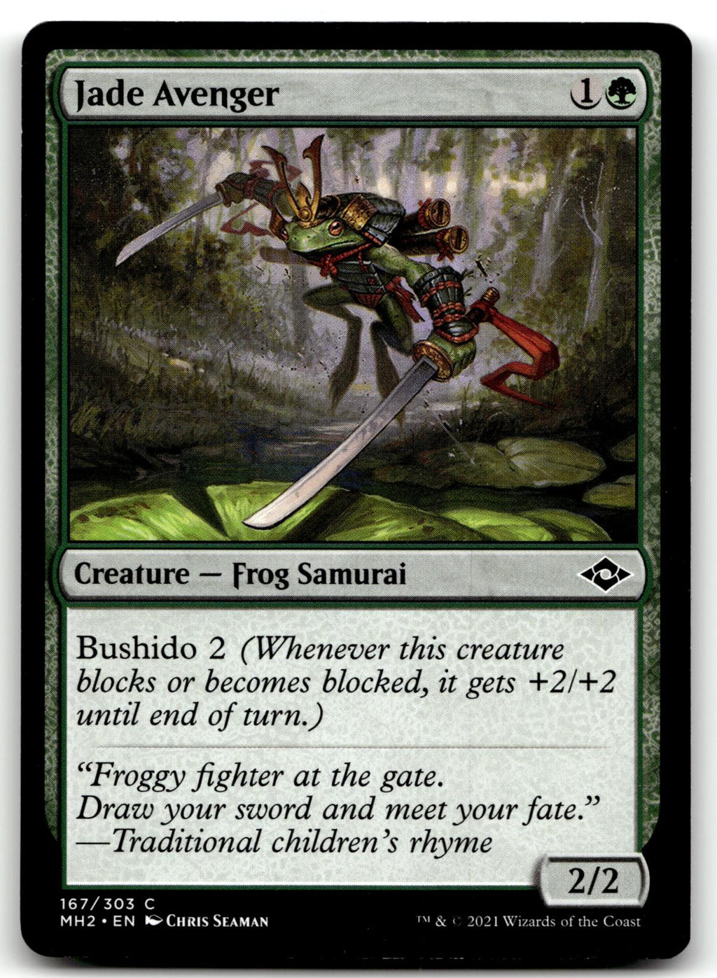 Jade Avenger 167 Common Modern Horizons 2 Magic: The Gathering Near Mint