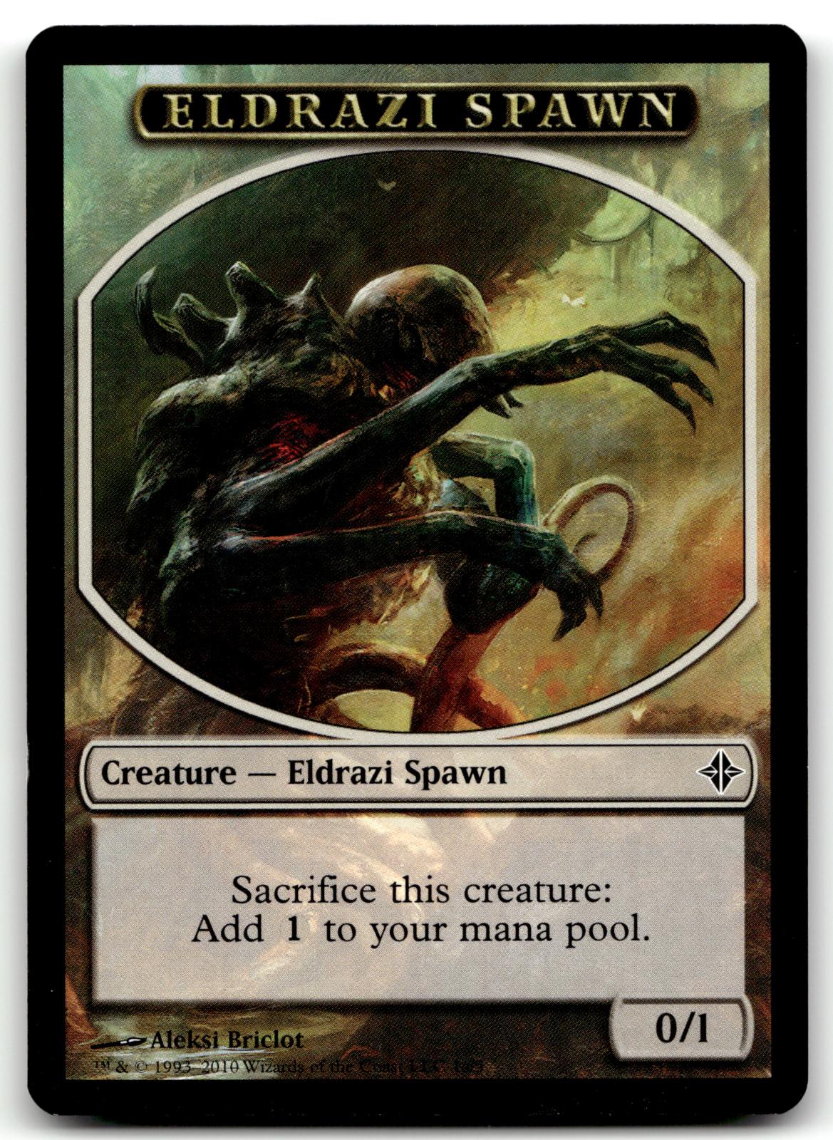 Eldrazi Spawn Token (1a) 1A Token Rise of the Eldrazi Magic: The Gathering NM