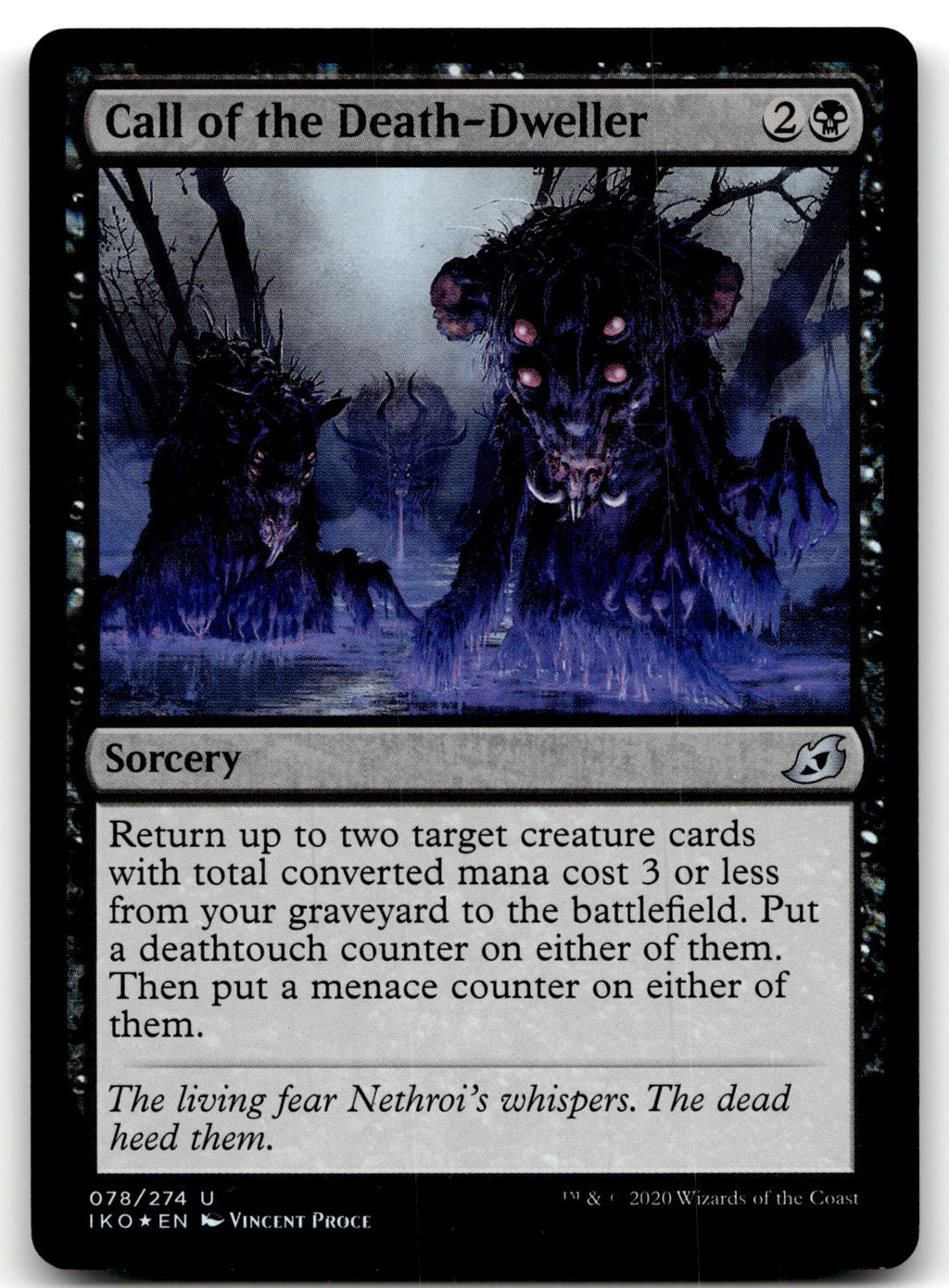 Call of the Death-Dweller 78 Ikoria: Lair of Behemoths Magic: The Gathering Foil NM