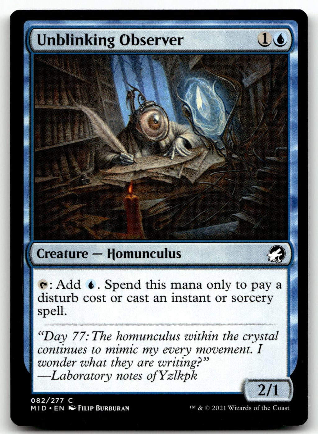 Unblinking Observer 82 Common Innistrad: Midnight Hunt Magic: The Gathering NM