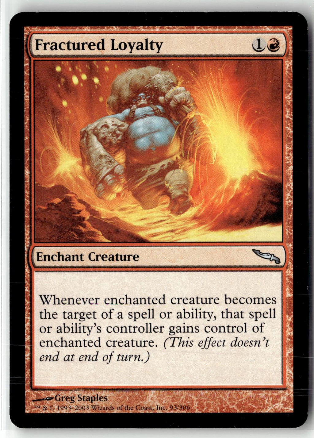 Fractured Loyalty 93 Uncommon Mirrodin Magic: The Gathering Near Mint