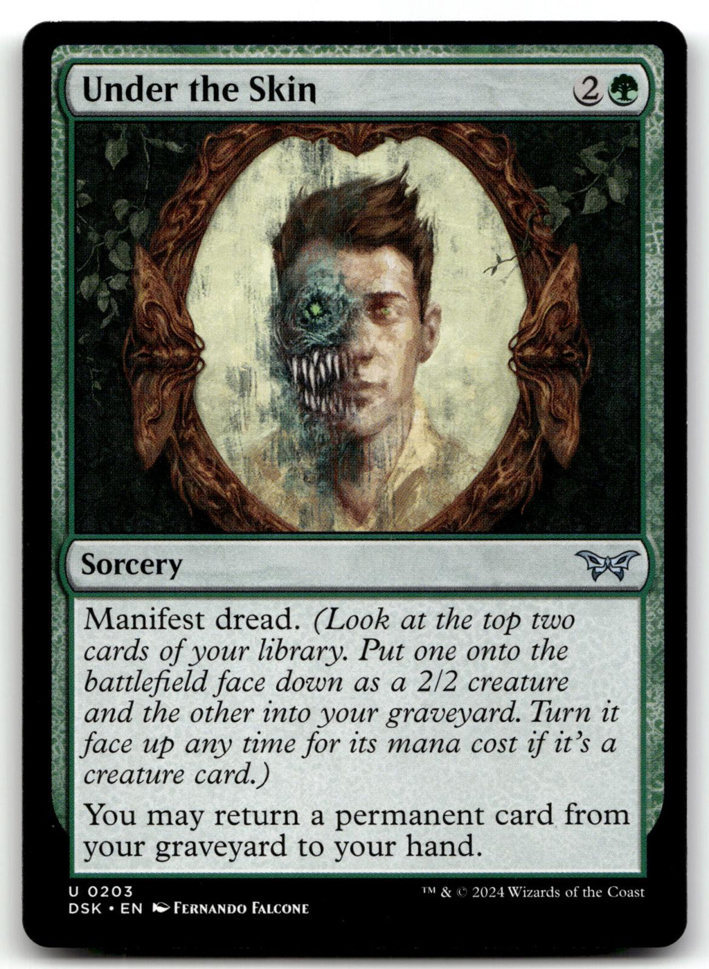 Under the Skin 203 Uncommon Duskmourn: House of Horror Magic: The Gathering NM