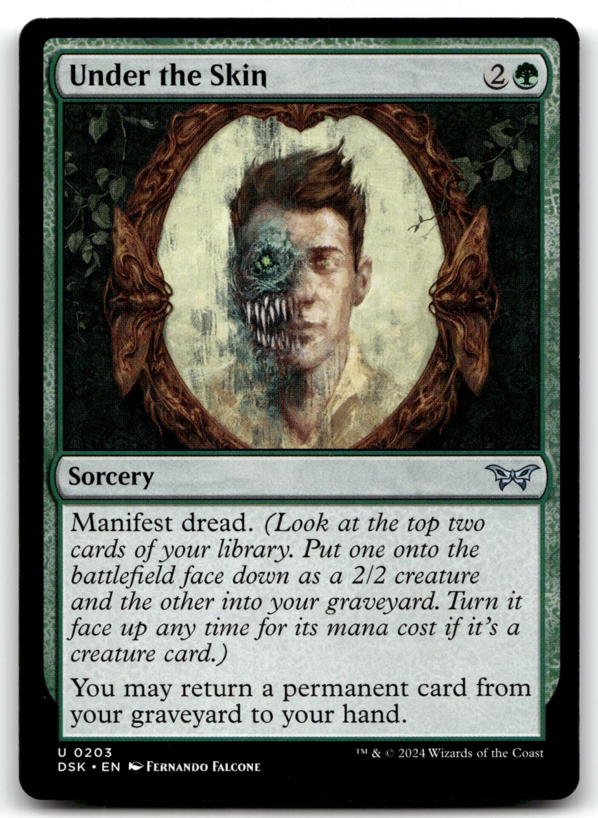 Under the Skin 203 Uncommon Duskmourn: House of Horror Magic: The Gathering NM