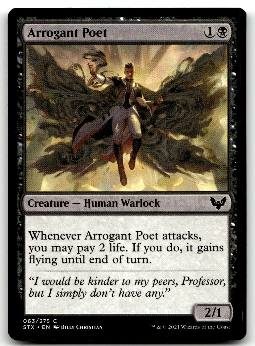 Arrogant Poet 63 Common Strixhaven: School of Mages Magic: The Gathering NM