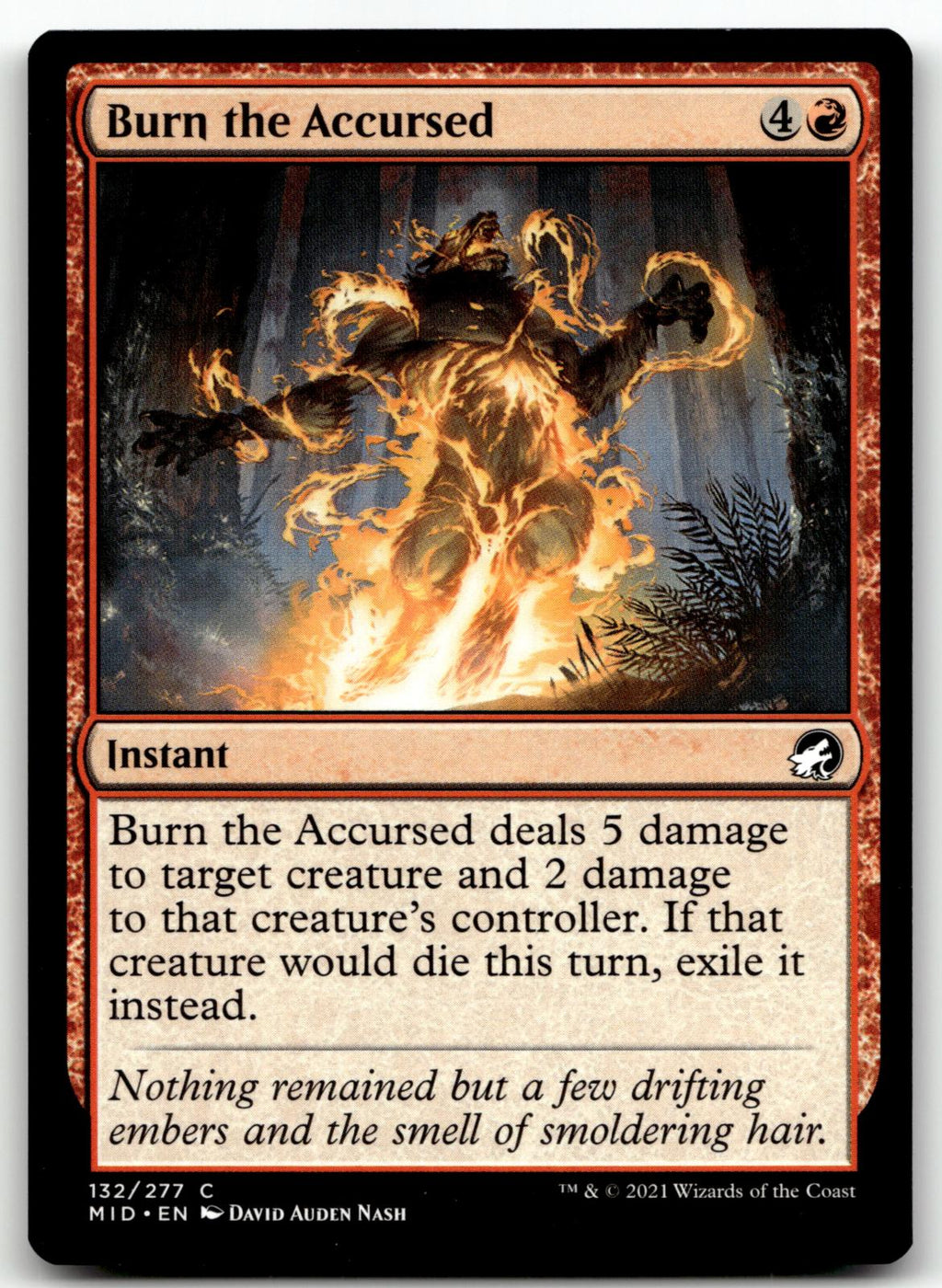 Burn the Accursed 132 Common Innistrad: Midnight Hunt Magic: The Gathering NM