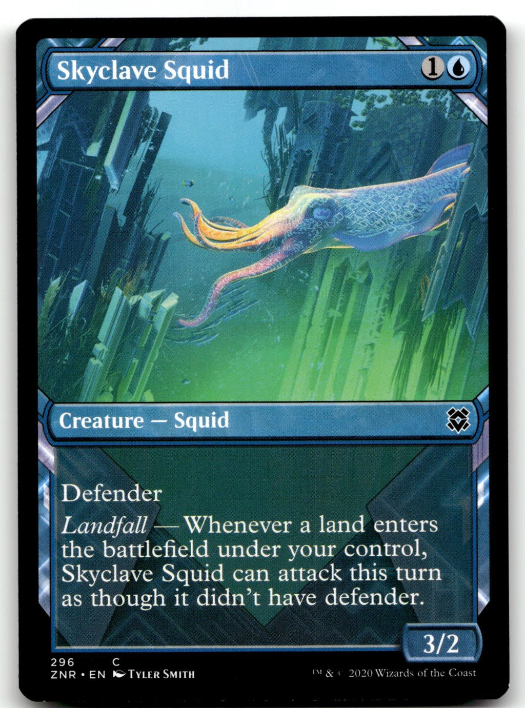 Skyclave Squid (Showcase) 296 Common Zendikar Rising Magic: The Gathering NM