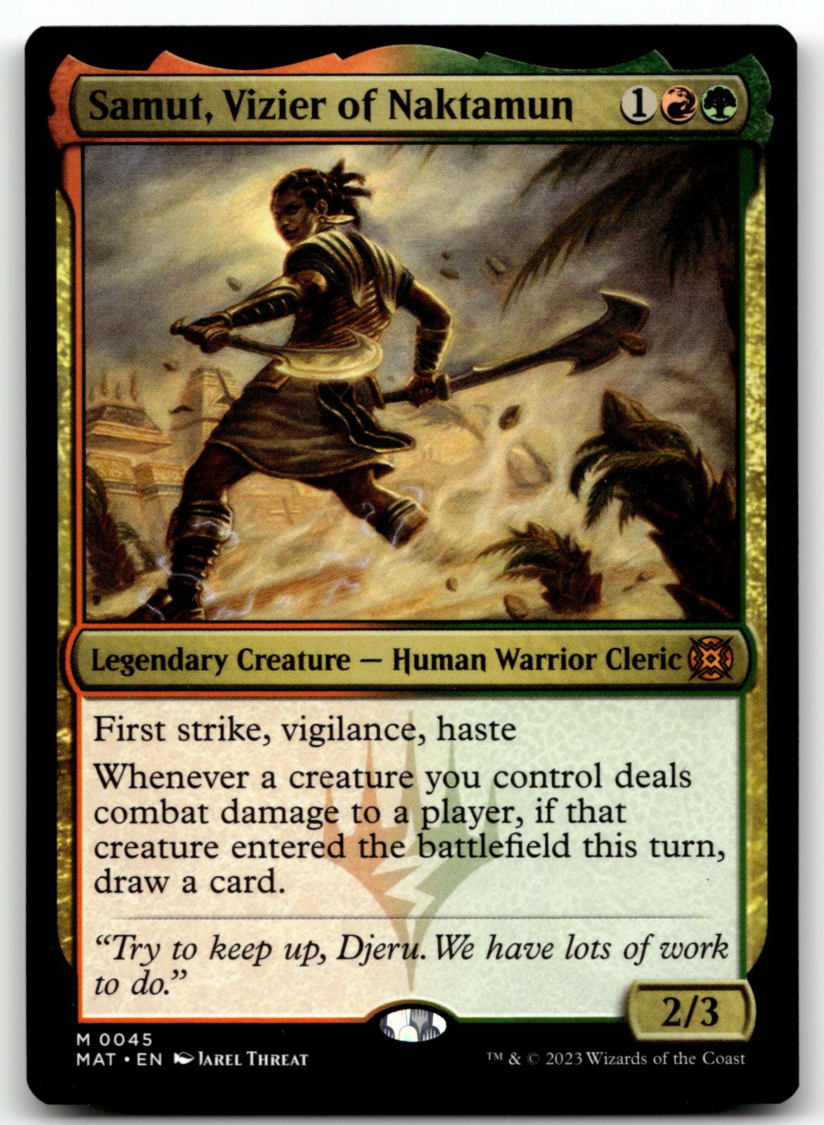 Samut, Vizier of Naktamun 45 March of the Machine: The Aftermath Magic: The Gathering NM