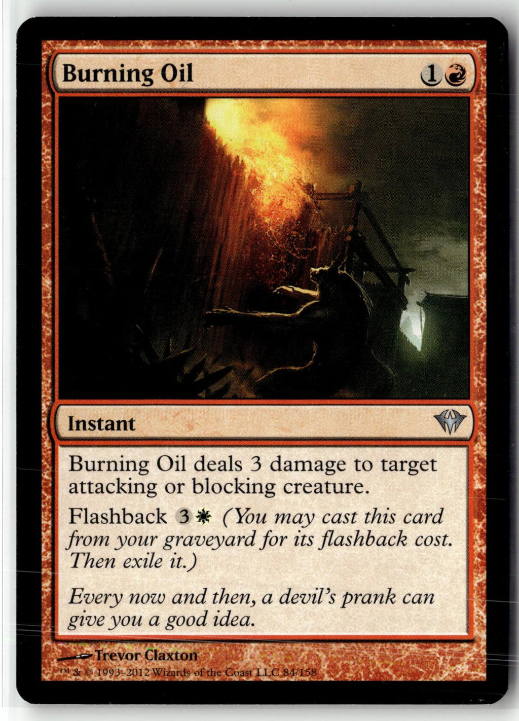 Burning Oil 84 Uncommon Dark Ascension Magic: The Gathering Near Mint