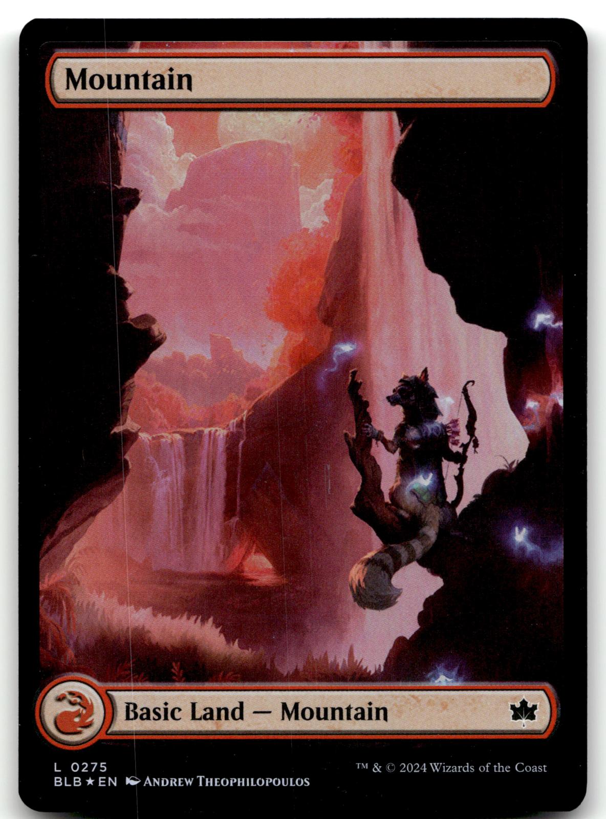 Mountain (0275) 275 Land Bloomburrow Magic: The Gathering Foil Near Mint