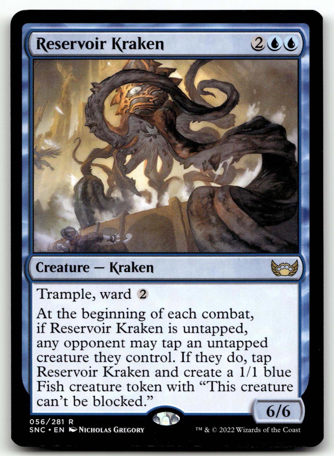Reservoir Kraken 56 Rare Streets of New Capenna Magic: The Gathering Near Mint