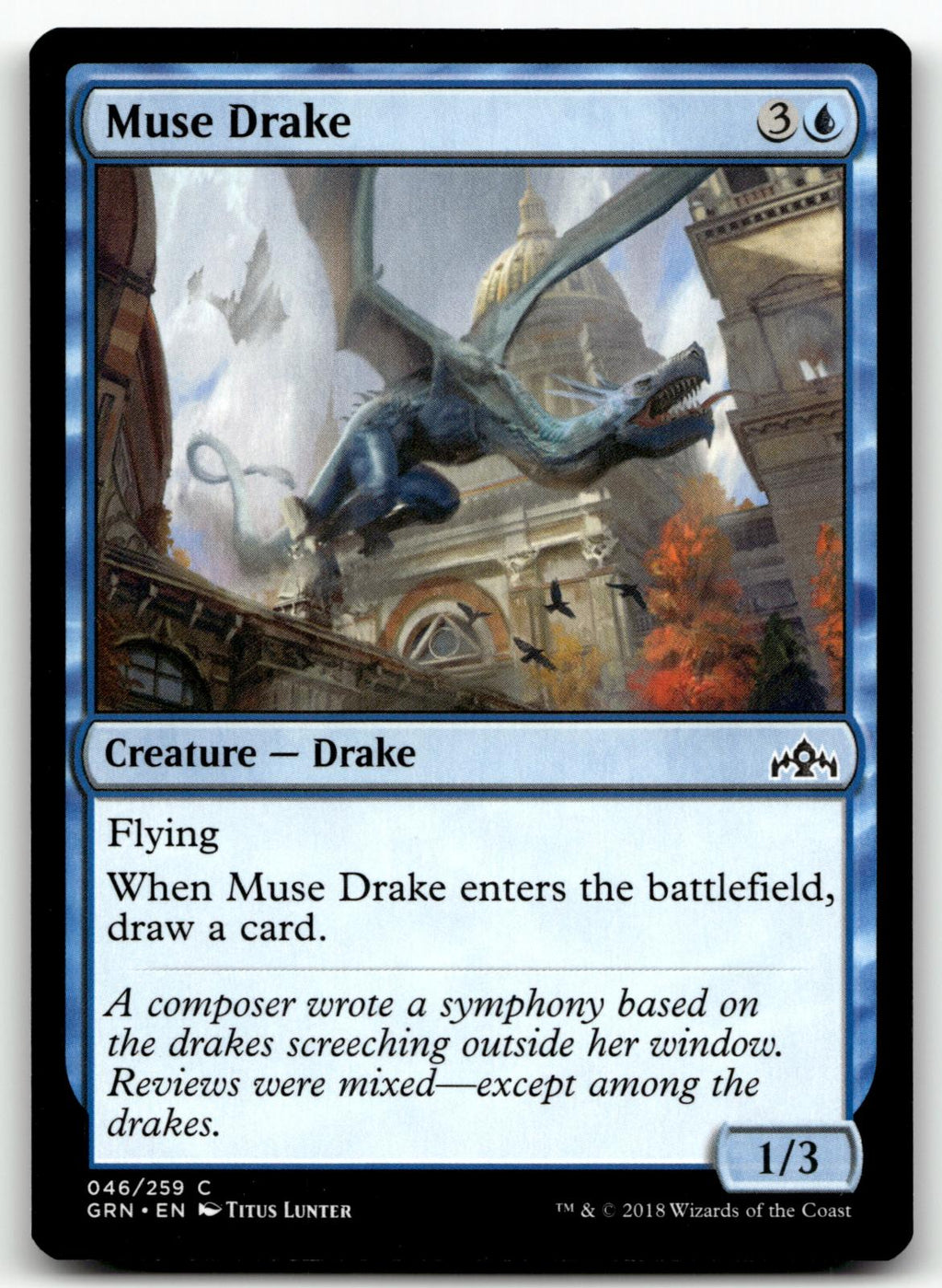 Muse Drake 46 Common Guilds of Ravnica Magic: The Gathering Near Mint