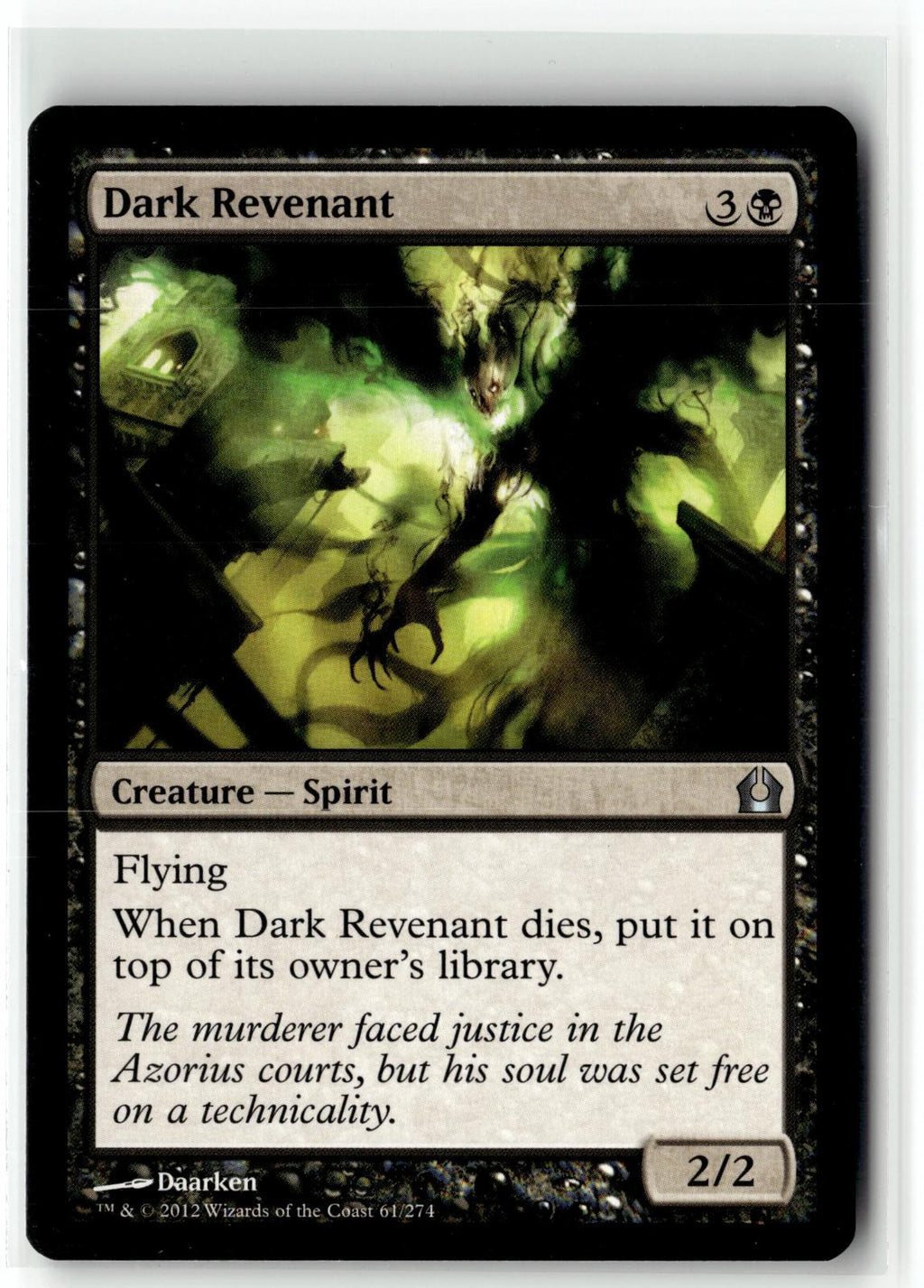 Dark Revenant 61 Uncommon Return to Ravnica Magic: The Gathering Near Mint