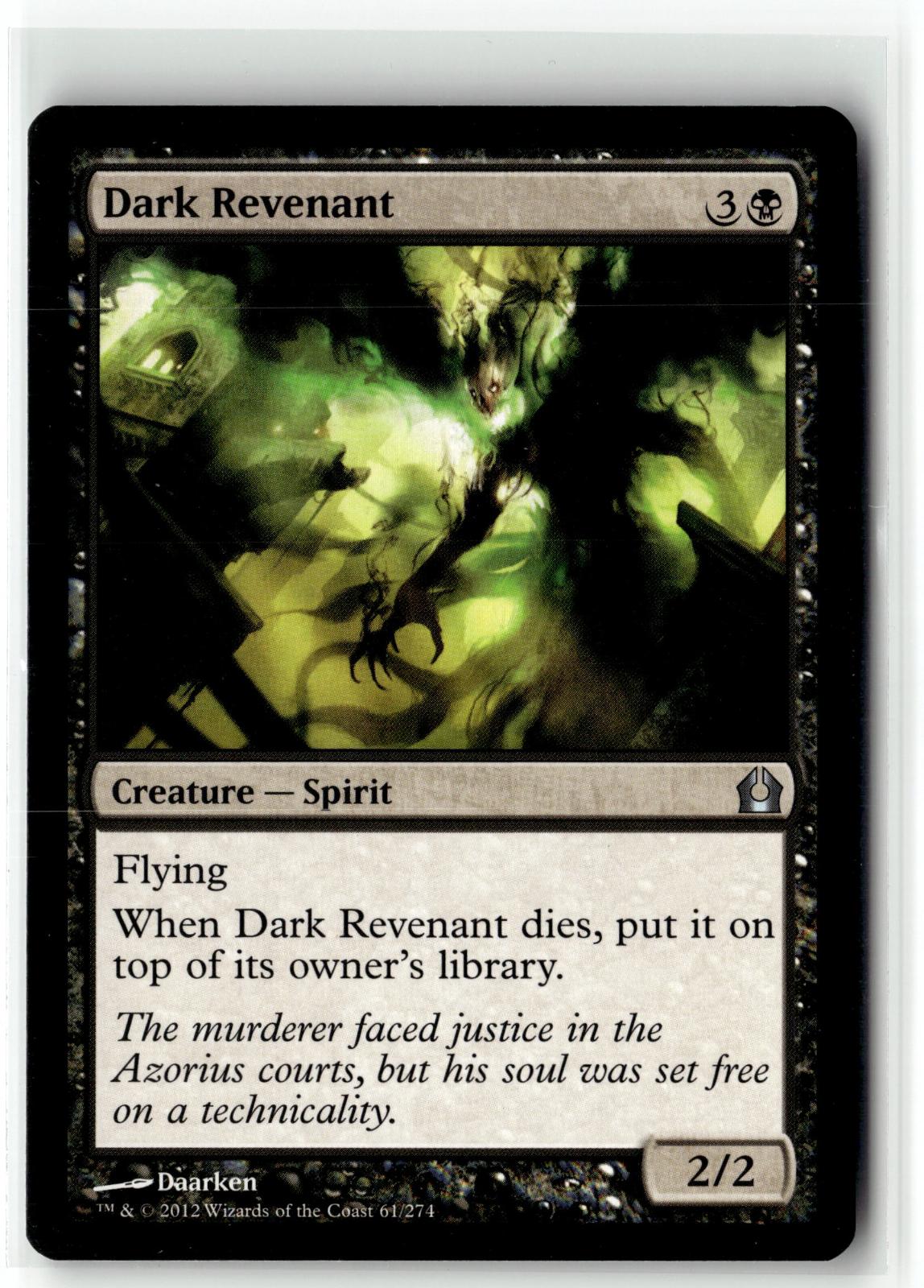 Dark Revenant 61 Uncommon Return to Ravnica Magic: The Gathering Near Mint